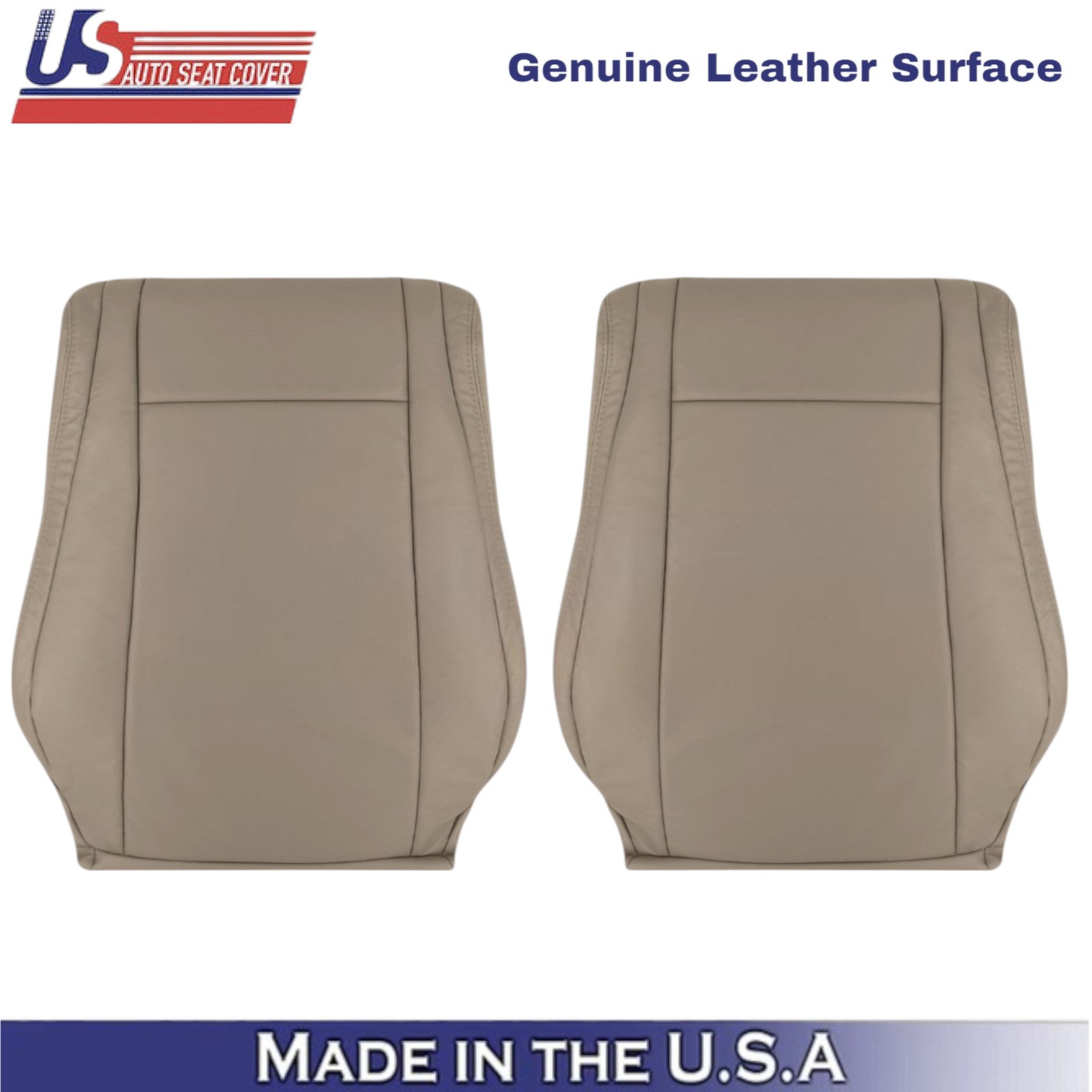 2007-2013 For Toyota Tundra Genuine Leather front Replacement Covers Sand Beige