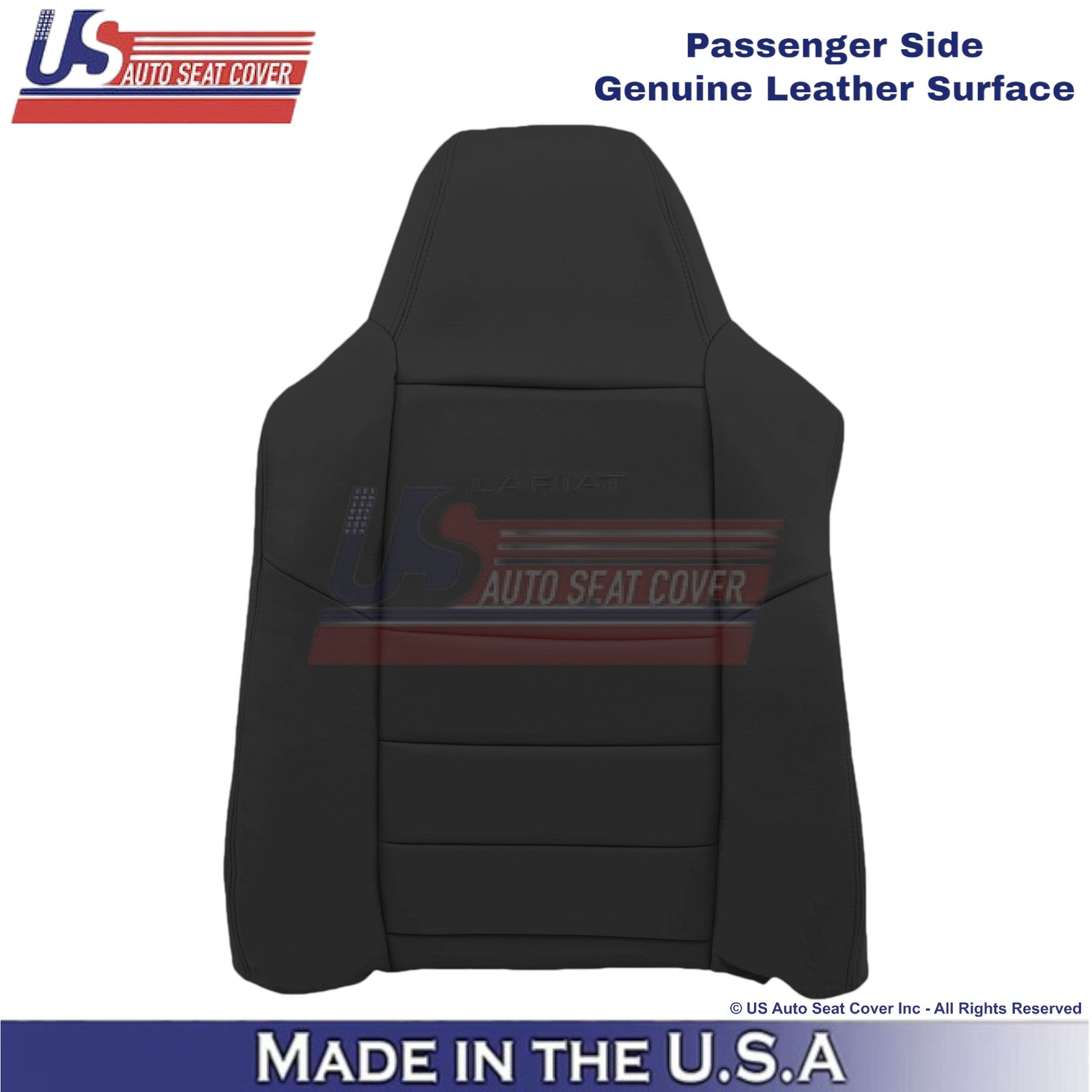 2004-2007 Fits Ford F250 F350 Lariat Leather Passenger Top OEM Seat Cover Dark