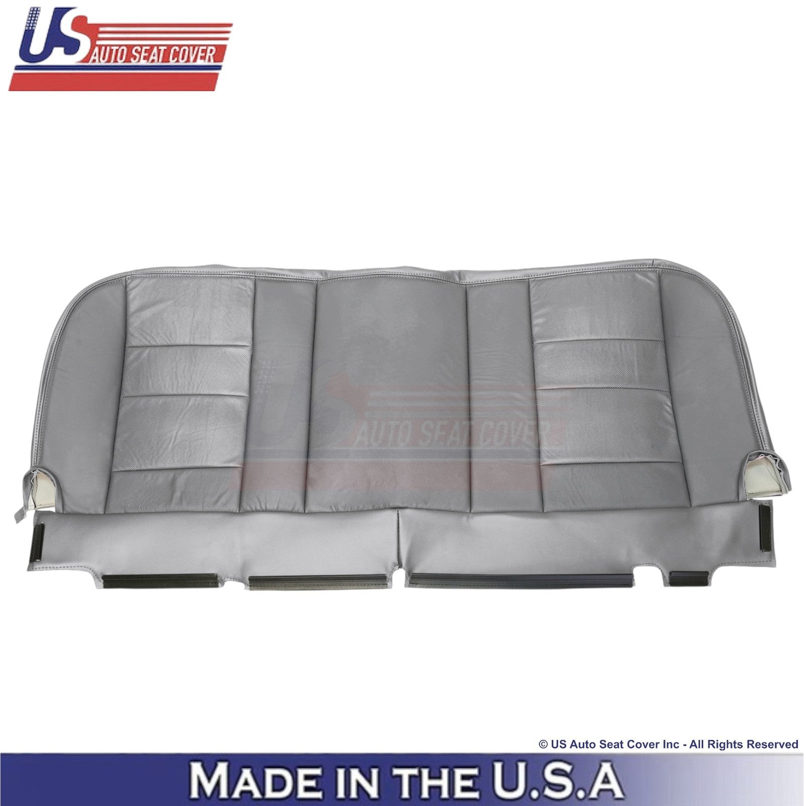 2003-2007 For Ford F250 F350 Lariat Leather Perf Rear Bench Bottom Cover Gray