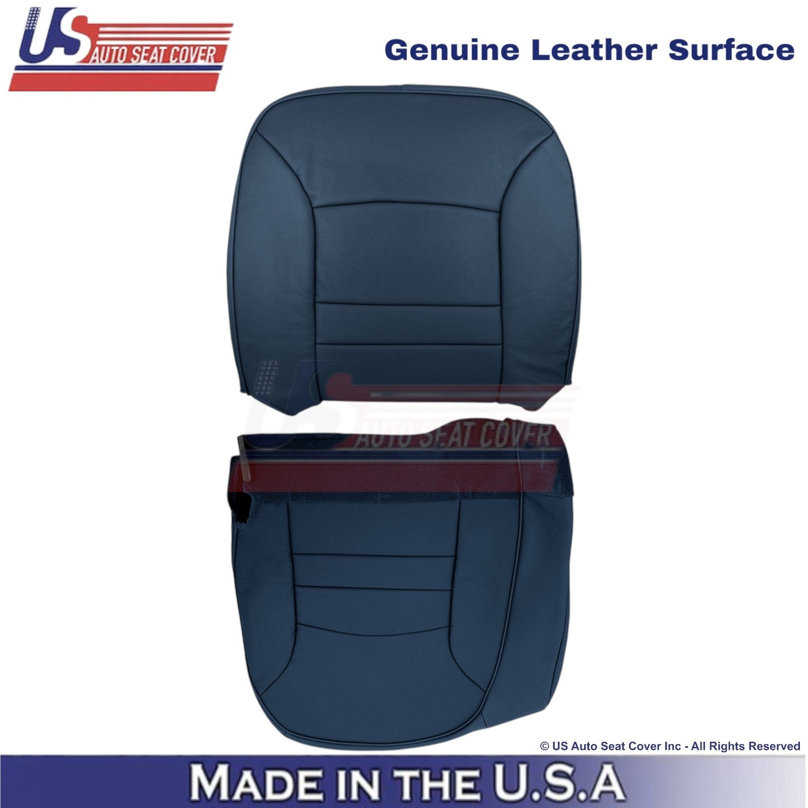 1998-2002 For Ford Crown Victoria Genuine Leather Driver Side Covers Dark Denim