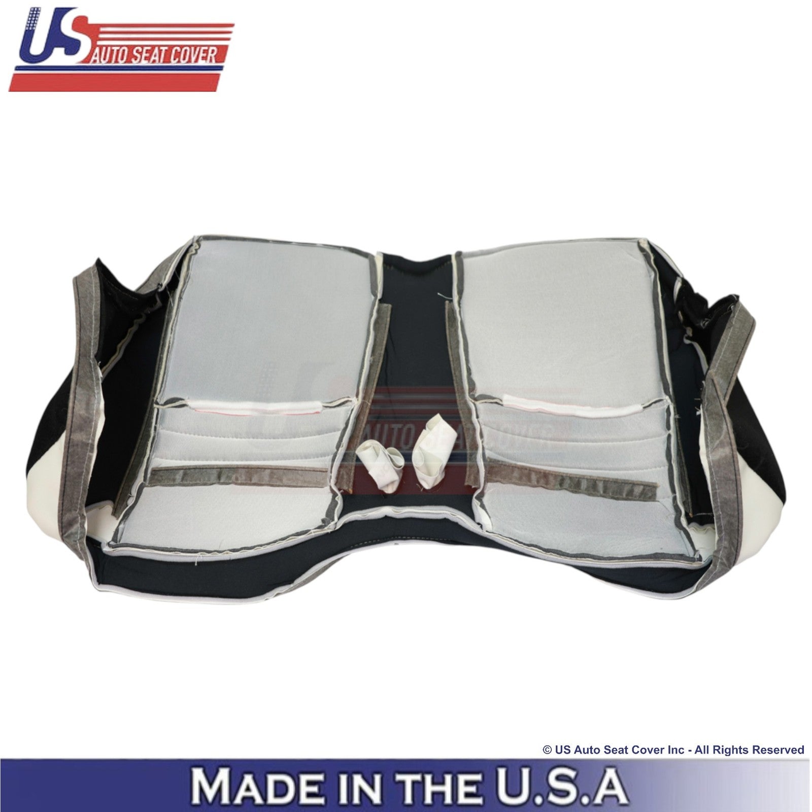 1999-2004 For Ford Mustang GT Leather Rear Bench Bottom Seat Cover Oxford White