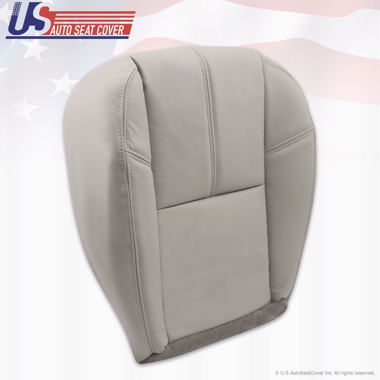 2010 2011 2012 GMC Yukon Denali Driver Bottom Leather Seat Cover Light Gray