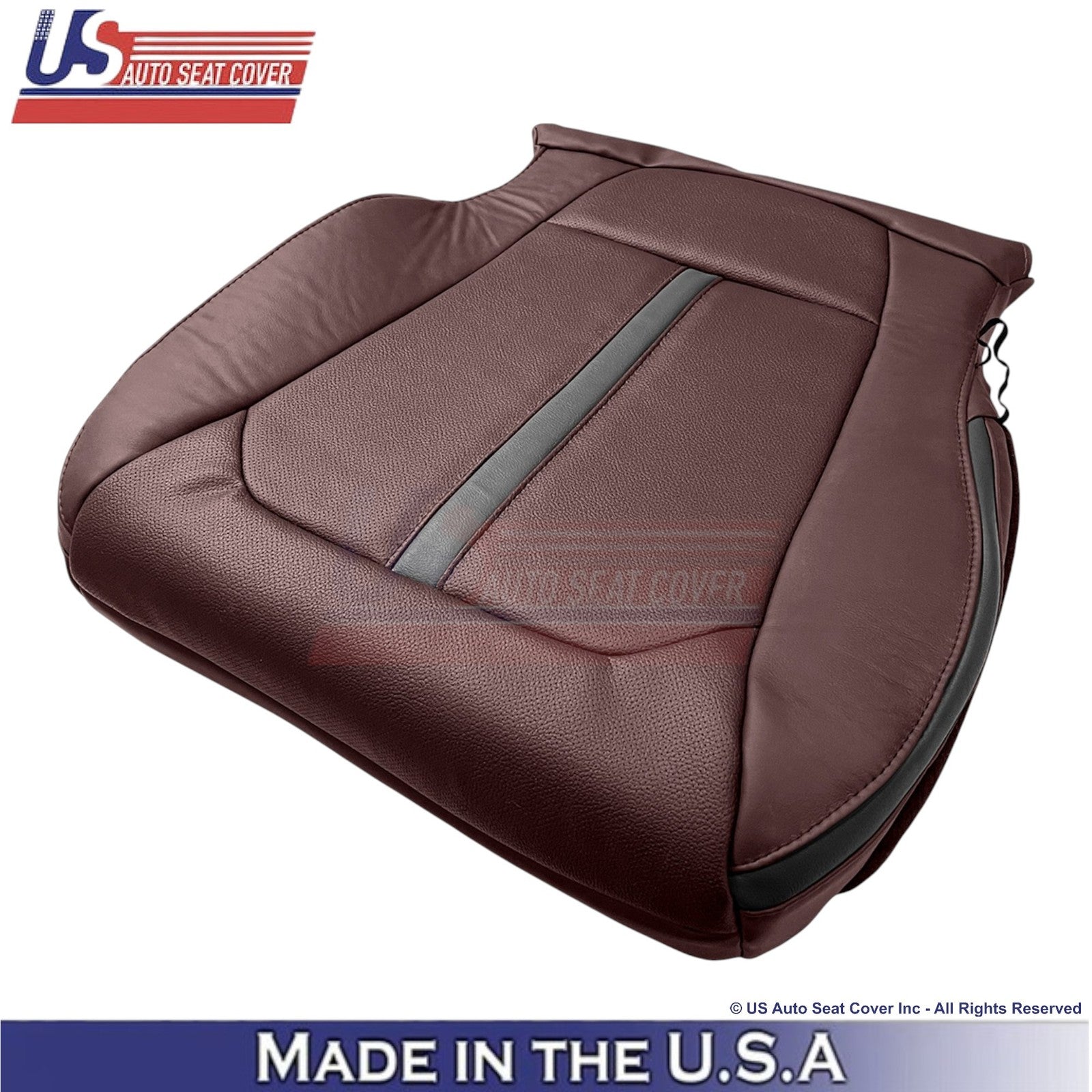 2018-2020 For Ford F150 Platinum Genuine Leather Front Bottom Covers Dk. Marsala