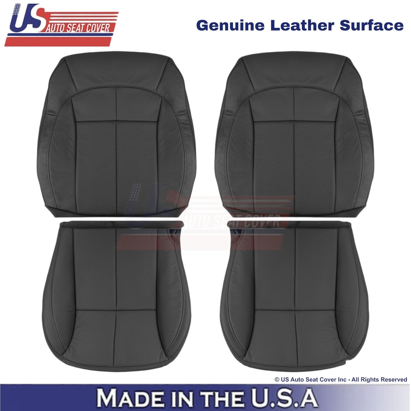 2001-2004 For Jeep Grand Cherokee Genuine Leather Front Covers Dark Slate Gray