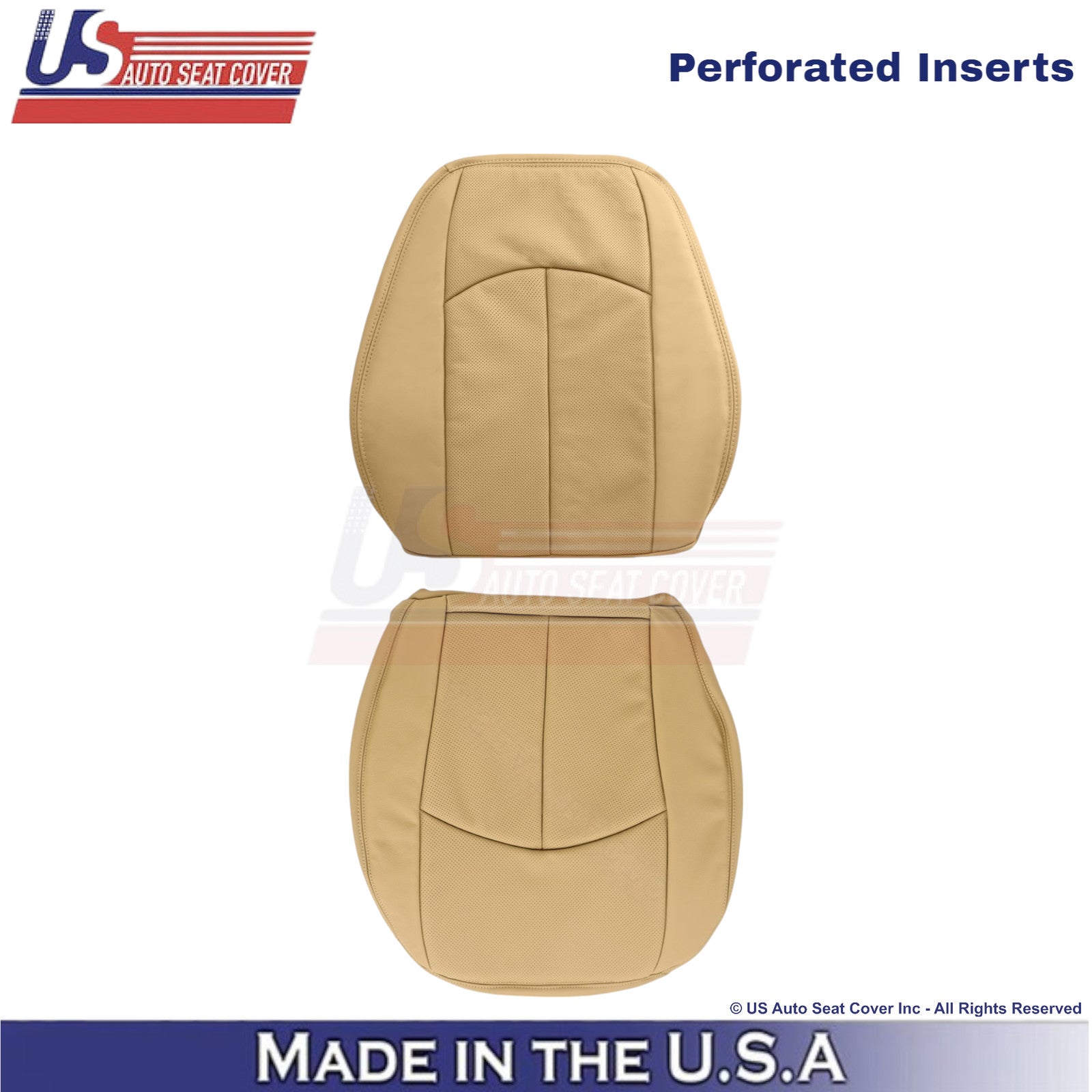 2002-2009 For Mercedes-Benz E-Class Leather Passenger Replacement Covers Tan