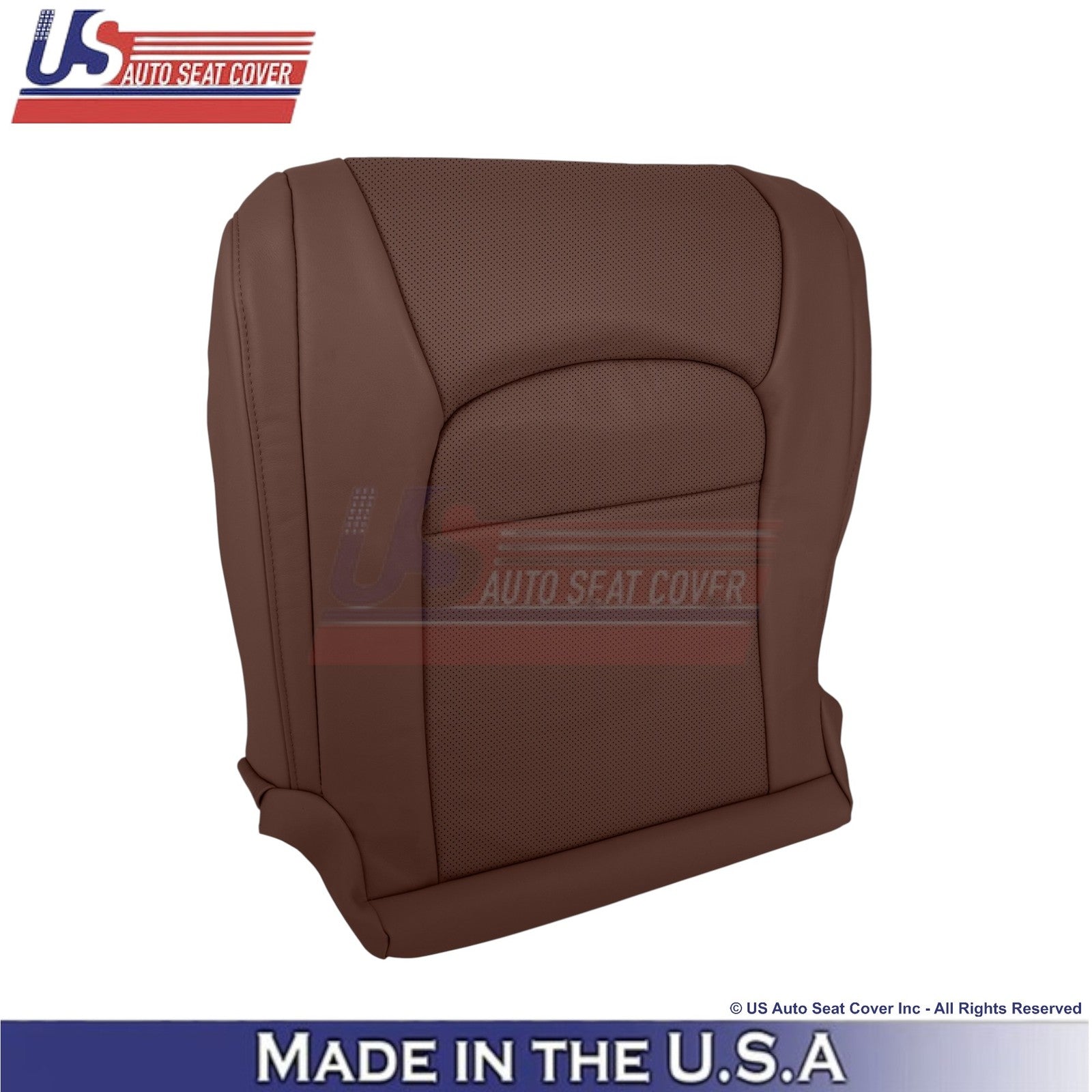 2008-2021 For Toyota Land Cruiser Leatherette Perf. Front Bottom Covers Brown