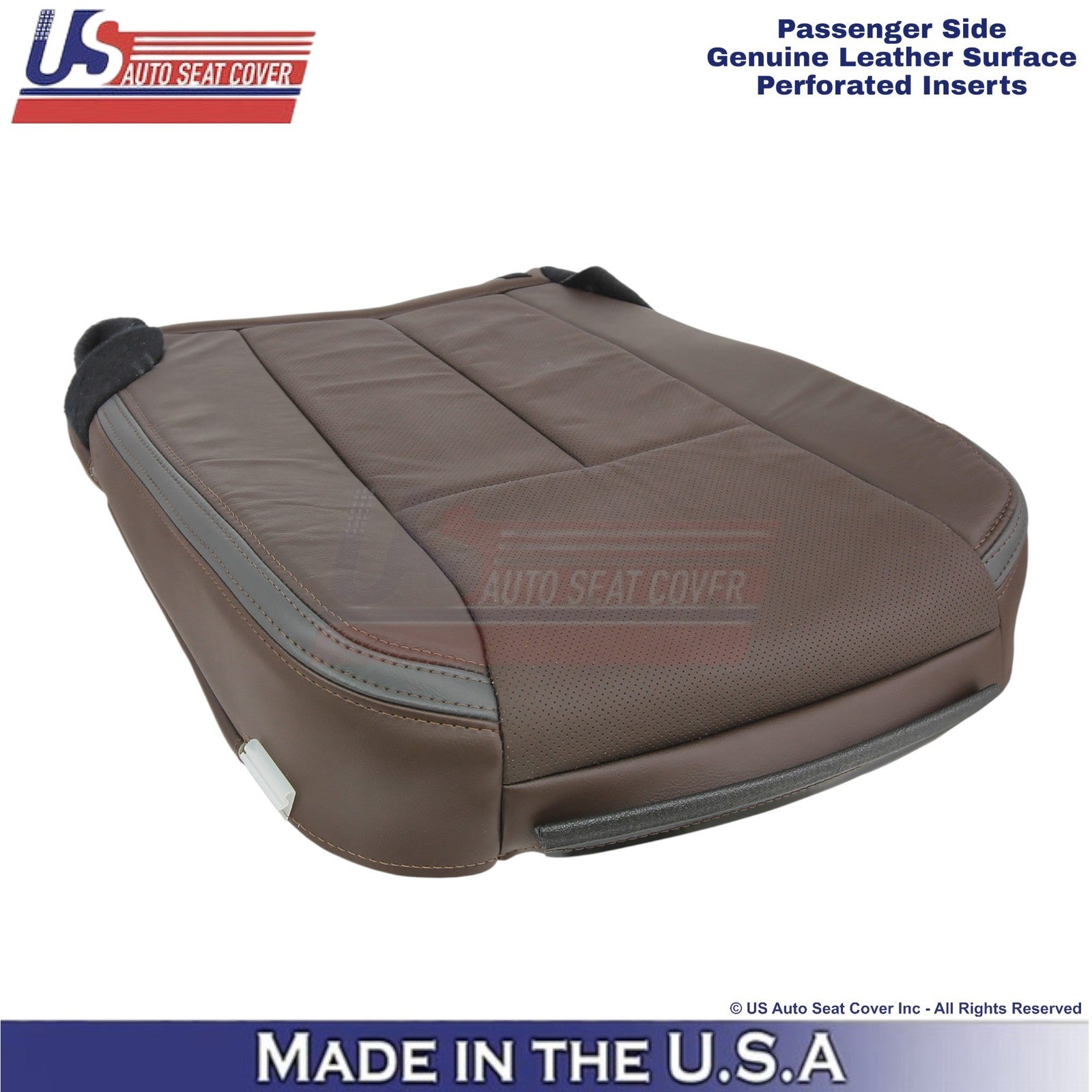 15-17 For Ford Expedition Platinum Genuine Leather Passenger Bottom Cover Brown