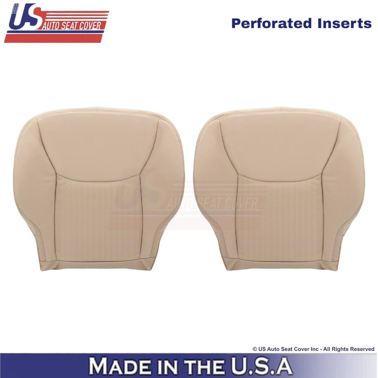 2002-2006 Fits Mercedes-Benz S-Class Leatherette Half Perf. Bottom Covers Java