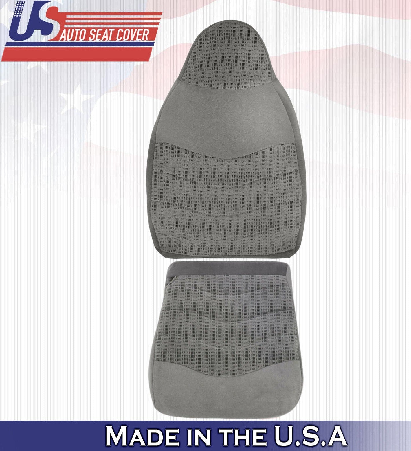 1999 For Ford F250 F350 F450 F550 XLT Driver Top & Bottom Cloth Seat Covers Gray