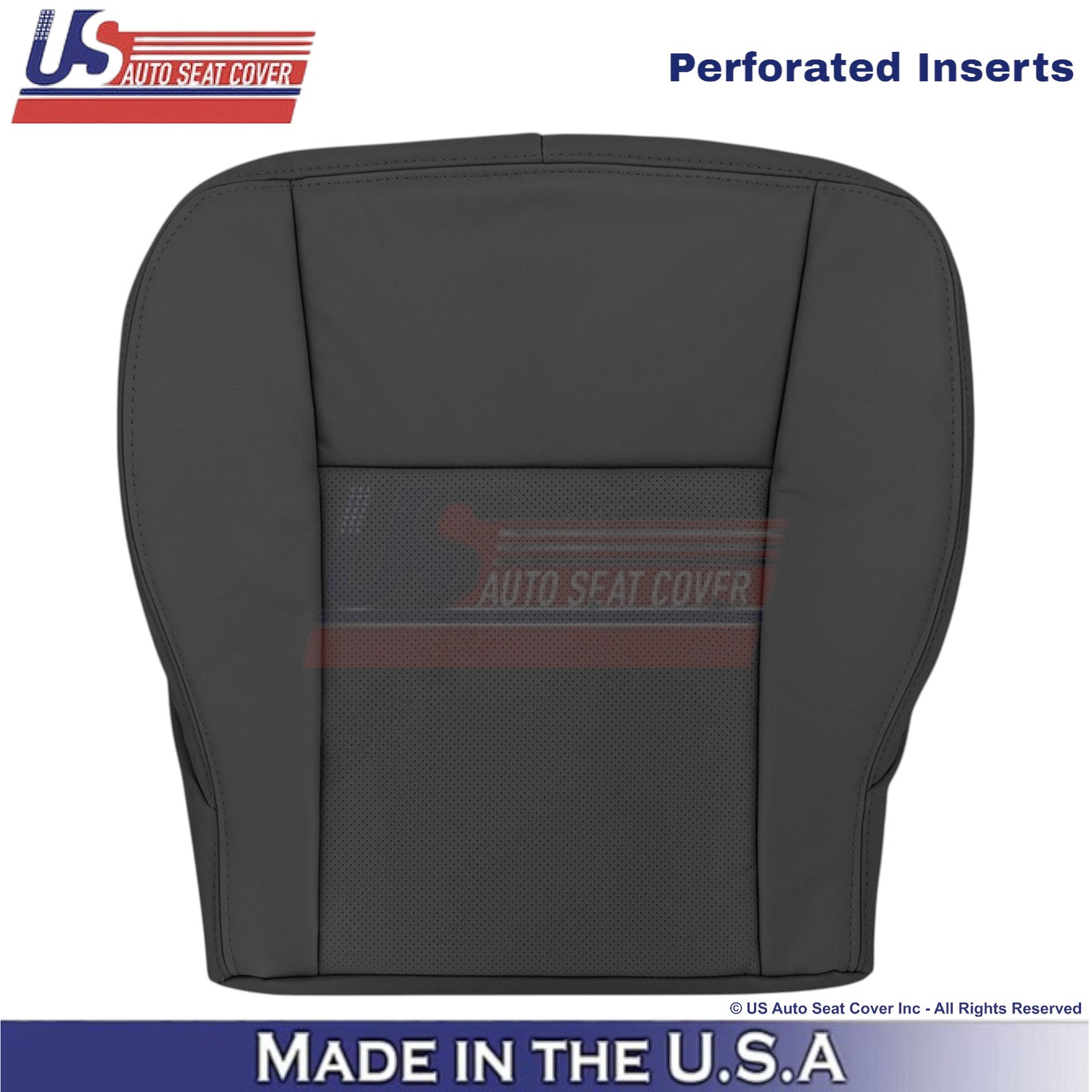 2003-2007 Fits Cadillac CTS Leather Driver Bottom Replacement Seat Cover Black