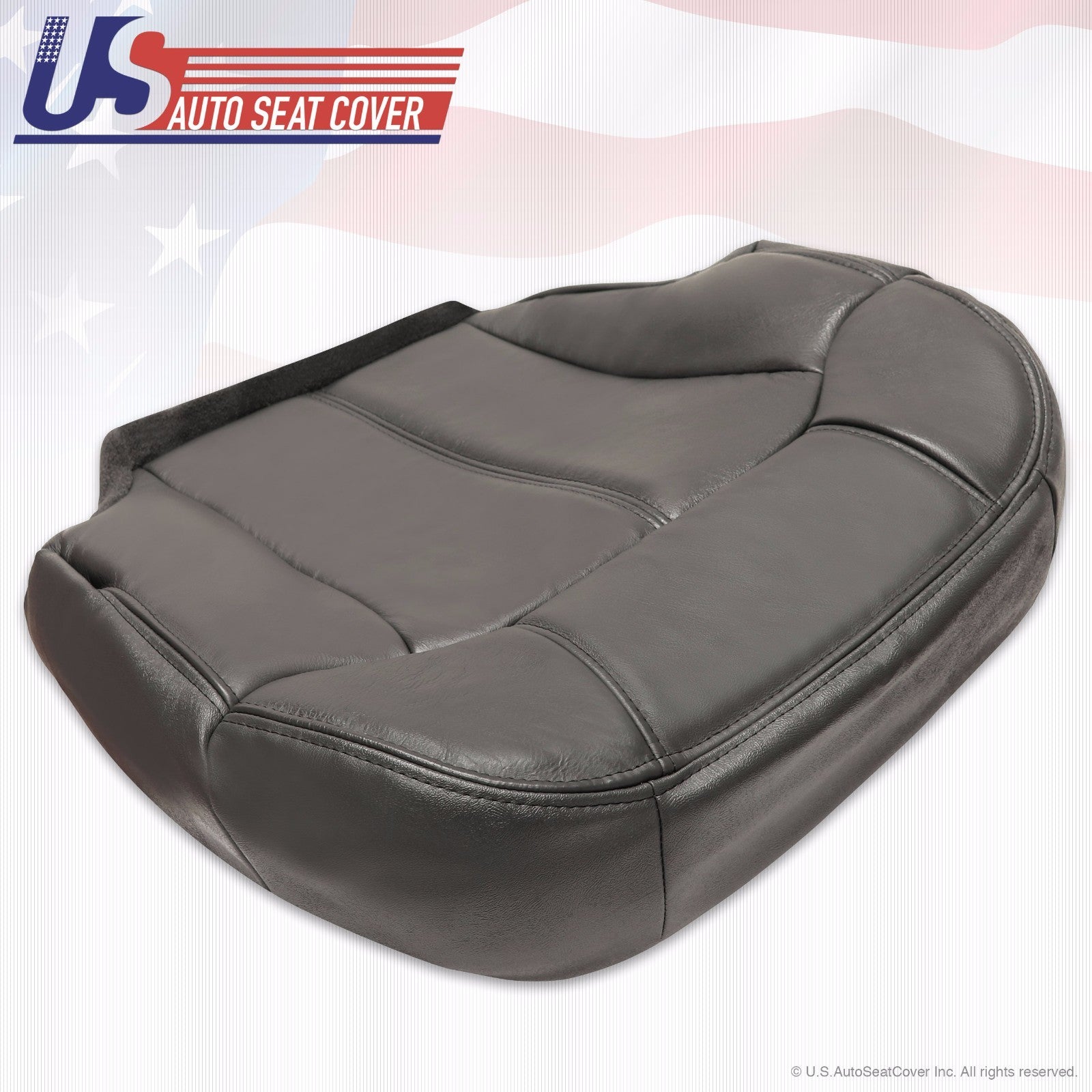 1999 -02 Silverado Sierra PASSENGER Bottom Leather Seat Cover graphite dark Gray