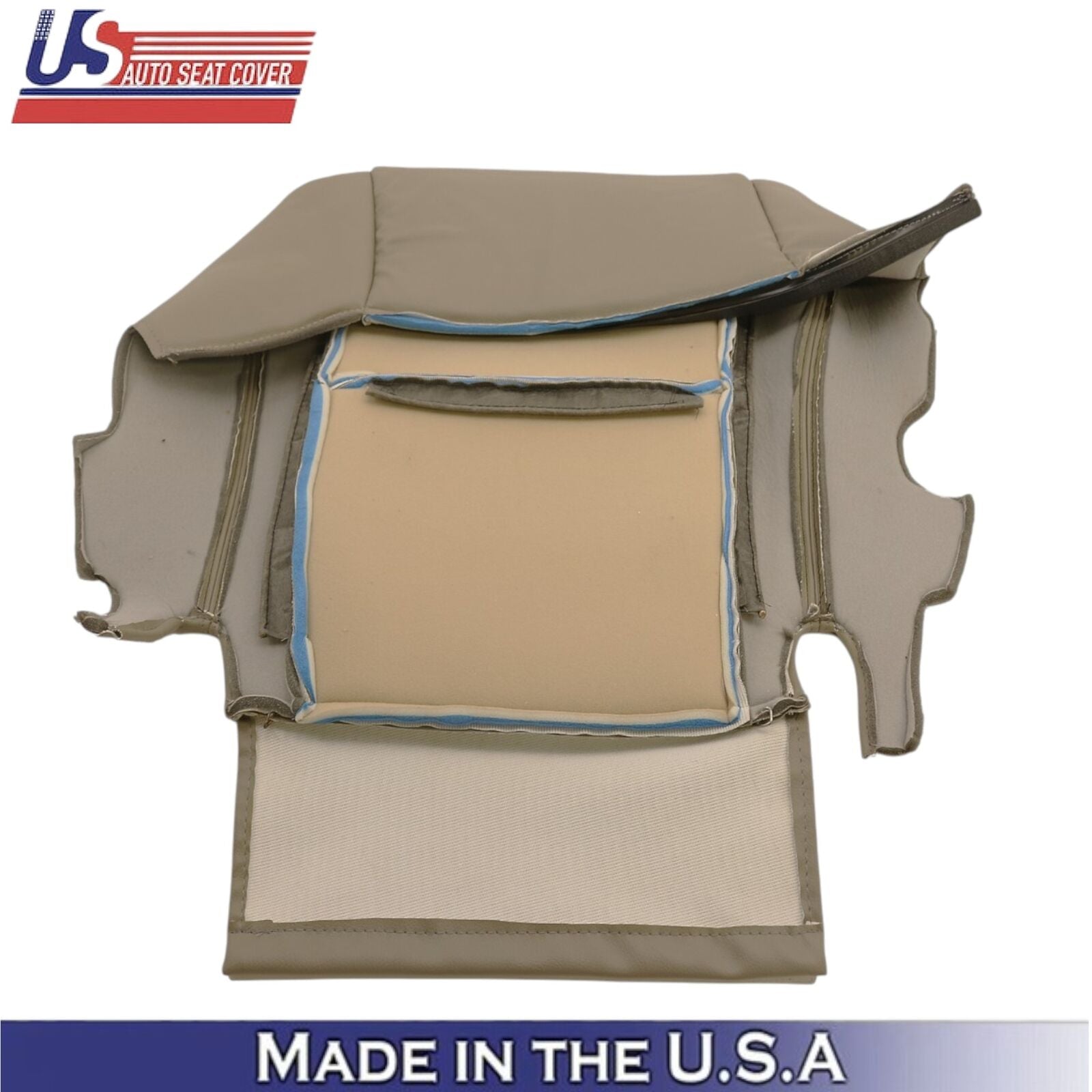 2005-2007 For Toyota Sequoia Leatherette Passenger Side Seat Covers Oak Tan