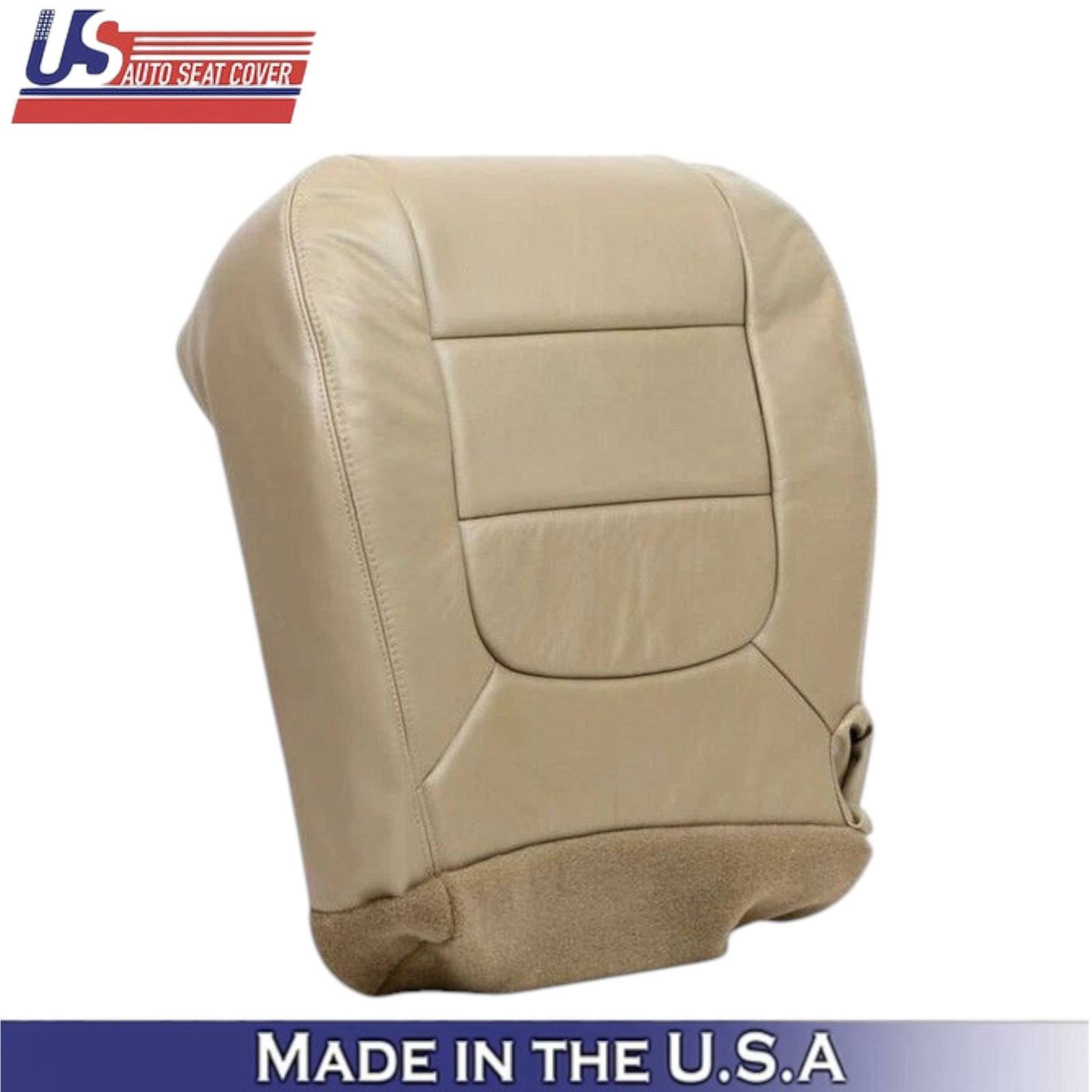 2002-2003 For Ford F150 Lariat Leather Front Bottom Replacement Seat Covers Tan