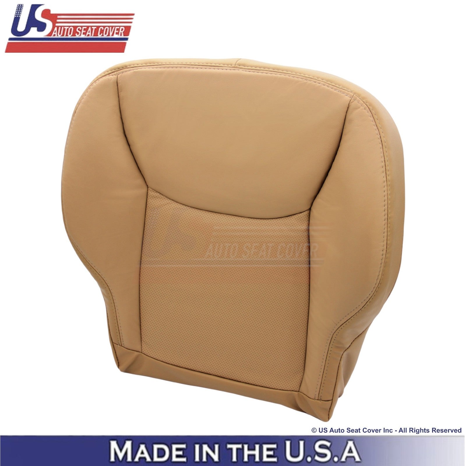 2000-2002 Fits Mercedes-Benz S Genuine Leather Half Perf. Bottom Covers Saffron