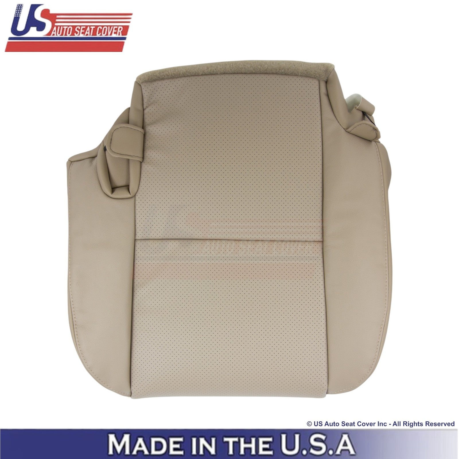 2008-2014 For Toyota Sequoia Leather Perf Rear Left Bottom Seat Cover Sand Beige