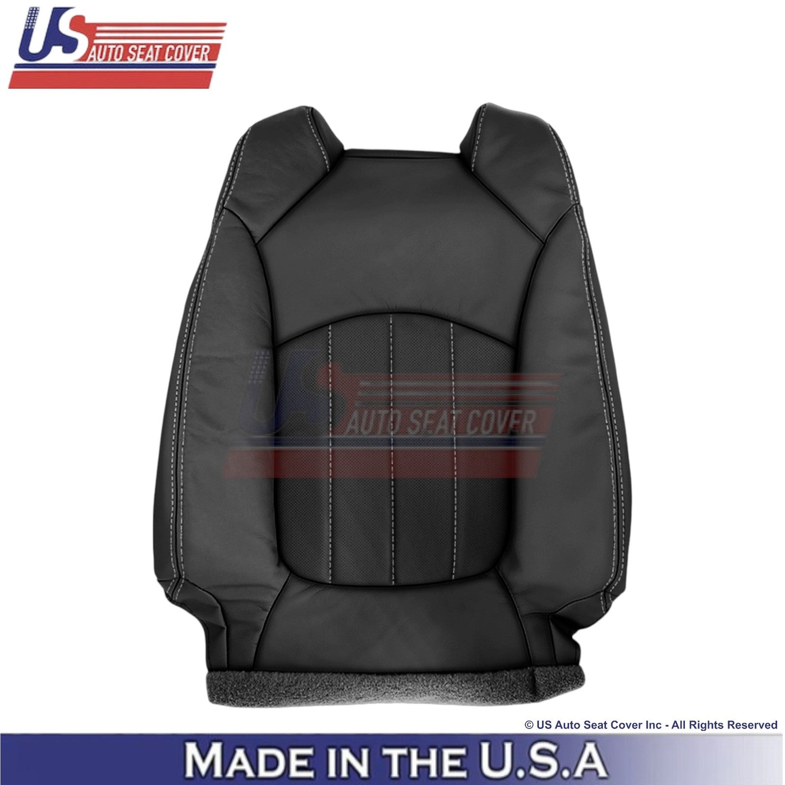 2013-2017 Fits Chevy Traverse Leatherette Perforated Front Seat Covers Ebony
