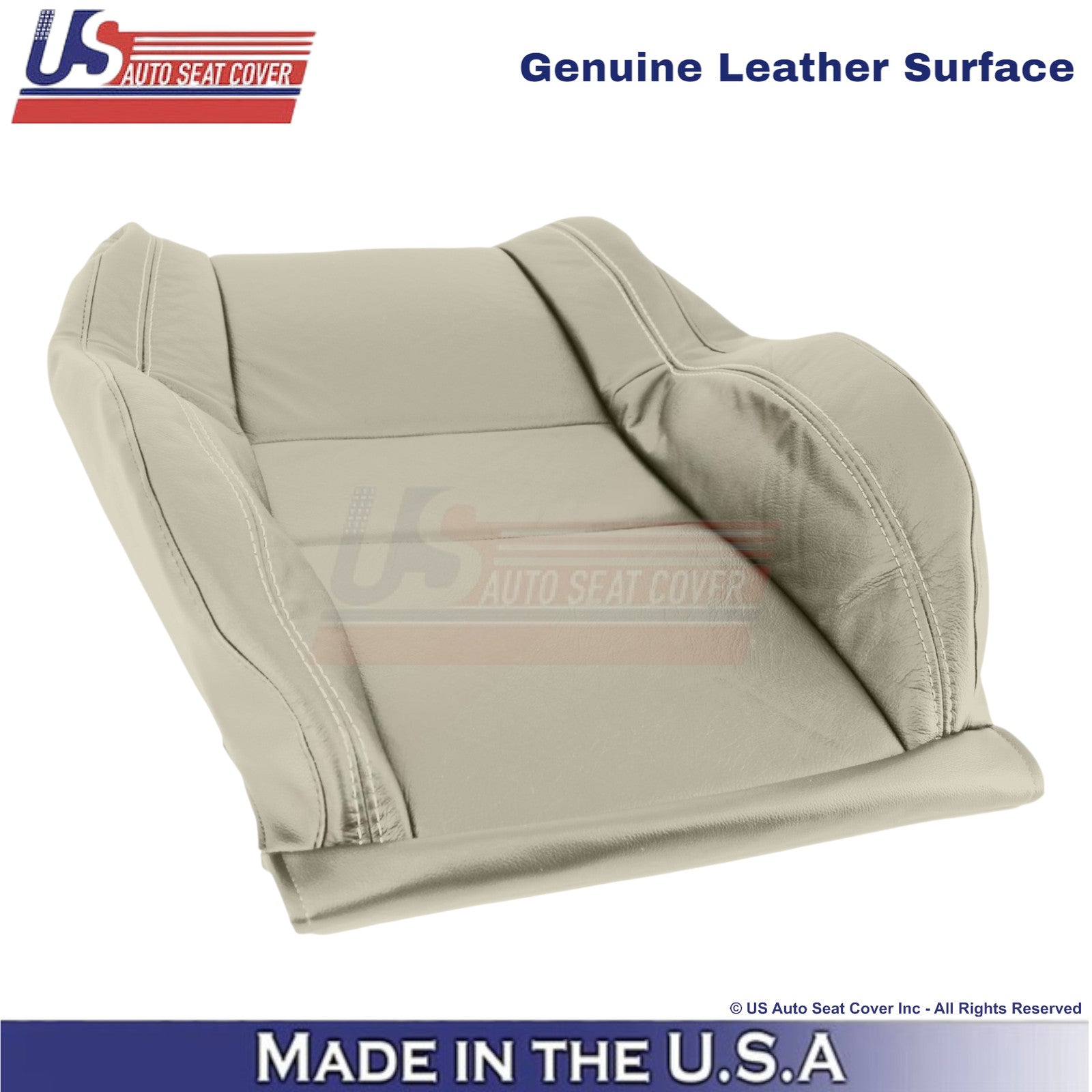 2011-2022 For Dodge Durango Genuine Leather Front Seat Covers Light Frost Beige