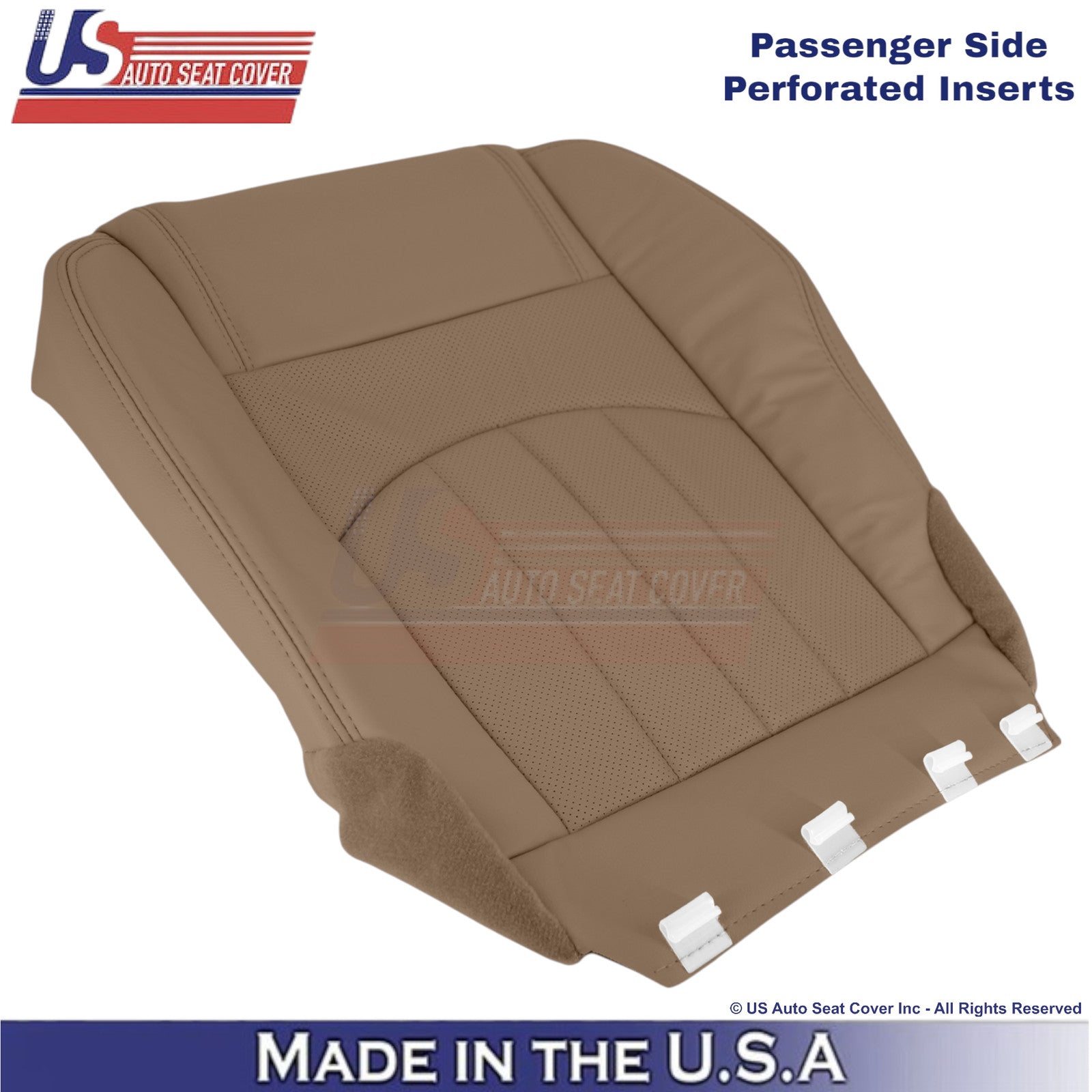 2013-2017 For Buick Enclave Leatherette Passenger Bottom Seat Cover Choccachino