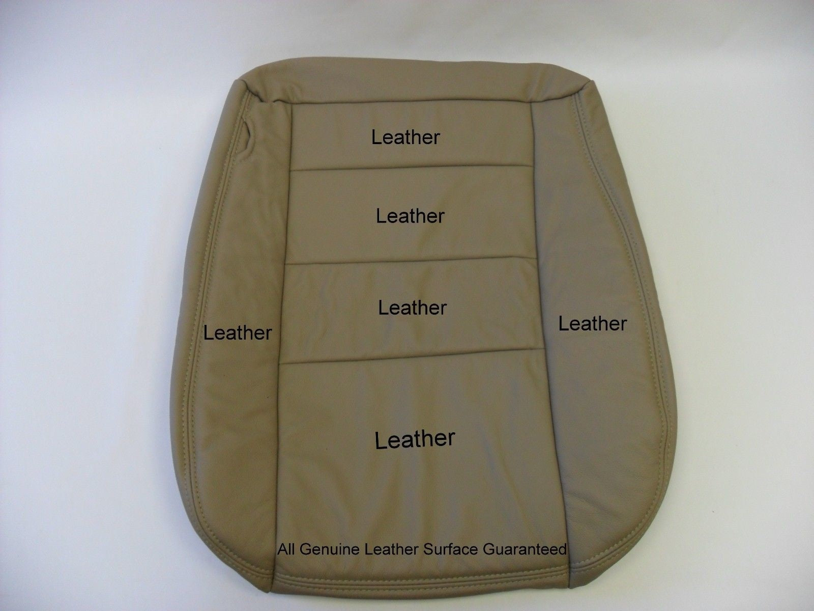 2002 to 2007 Fits Ford F250 F350 Lariat Driver Bottom Leather Seat Cover Tan