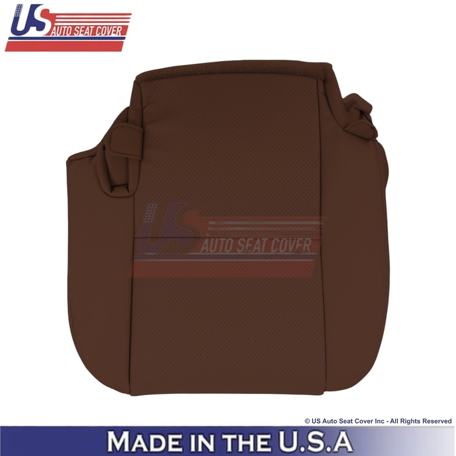 2008-2014 Fits Toyota Sequoia Leather Perf. Rear Bottom Seat Covers Red Rock