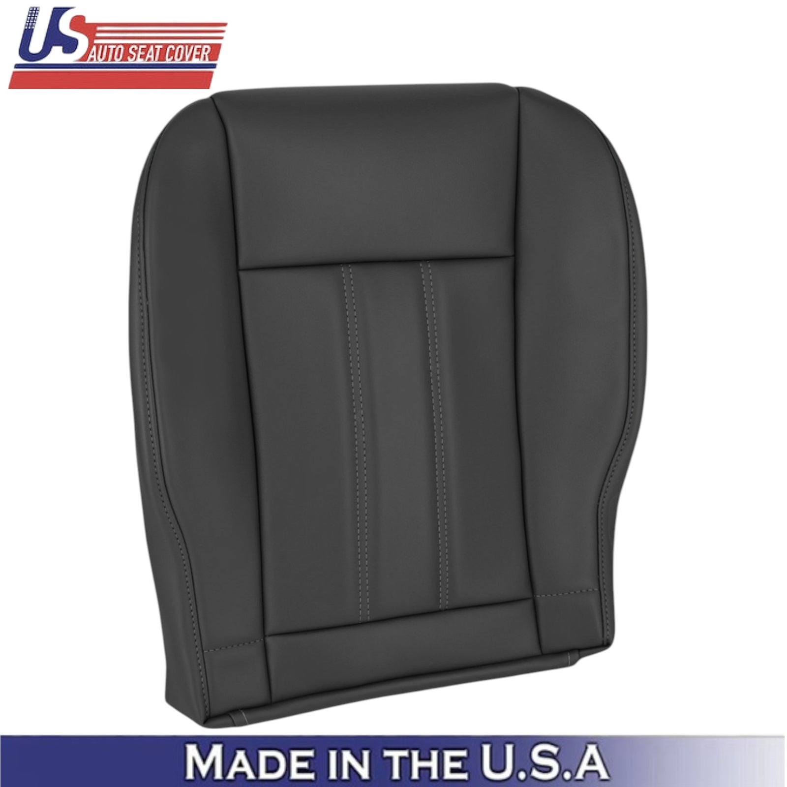2008-2016 For Chrysler Town & Country Leatherette Front Seat Covers Black
