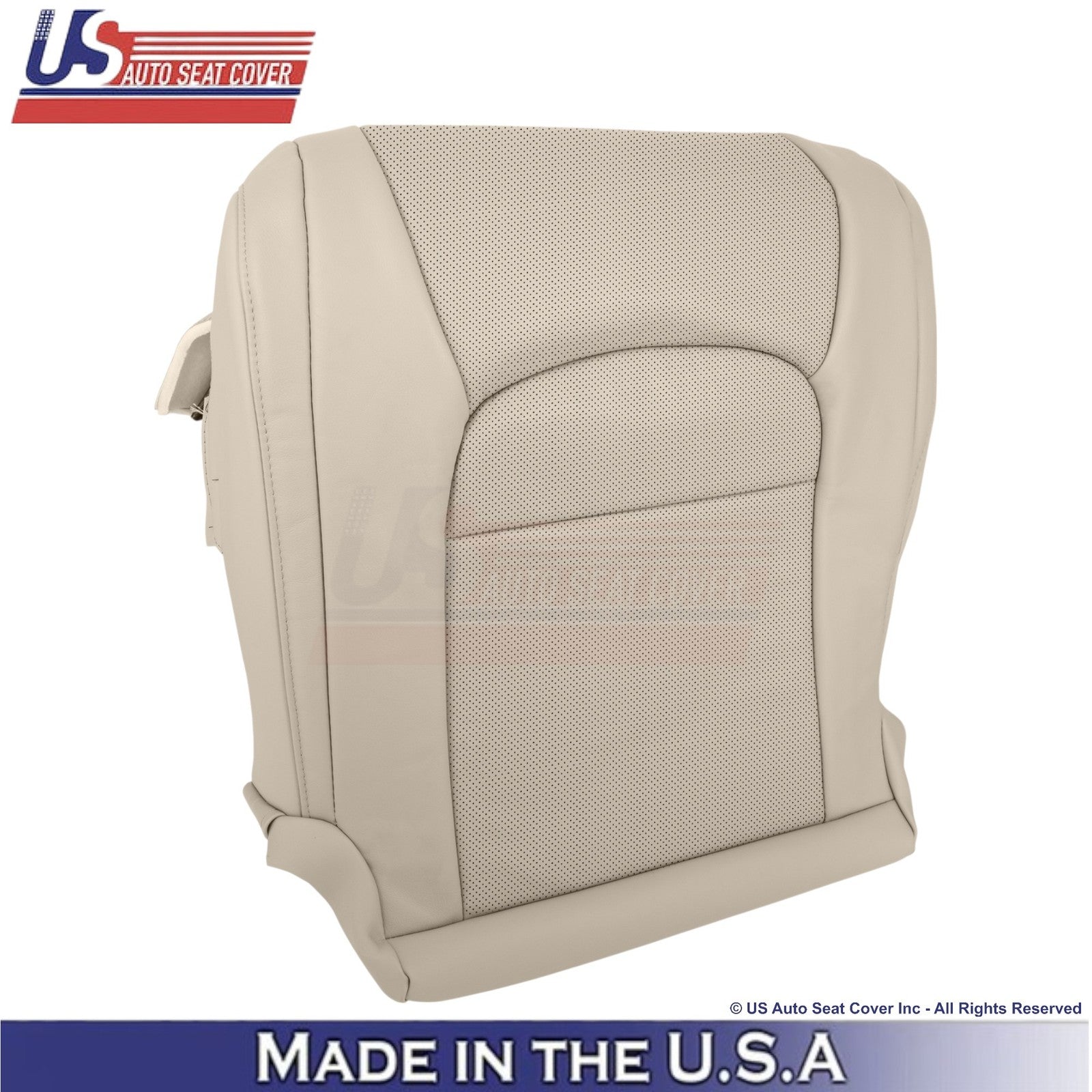 2008-2021 For Toyota Land Cruiser Genuine Leather Perf. Front Bottom Covers Tan