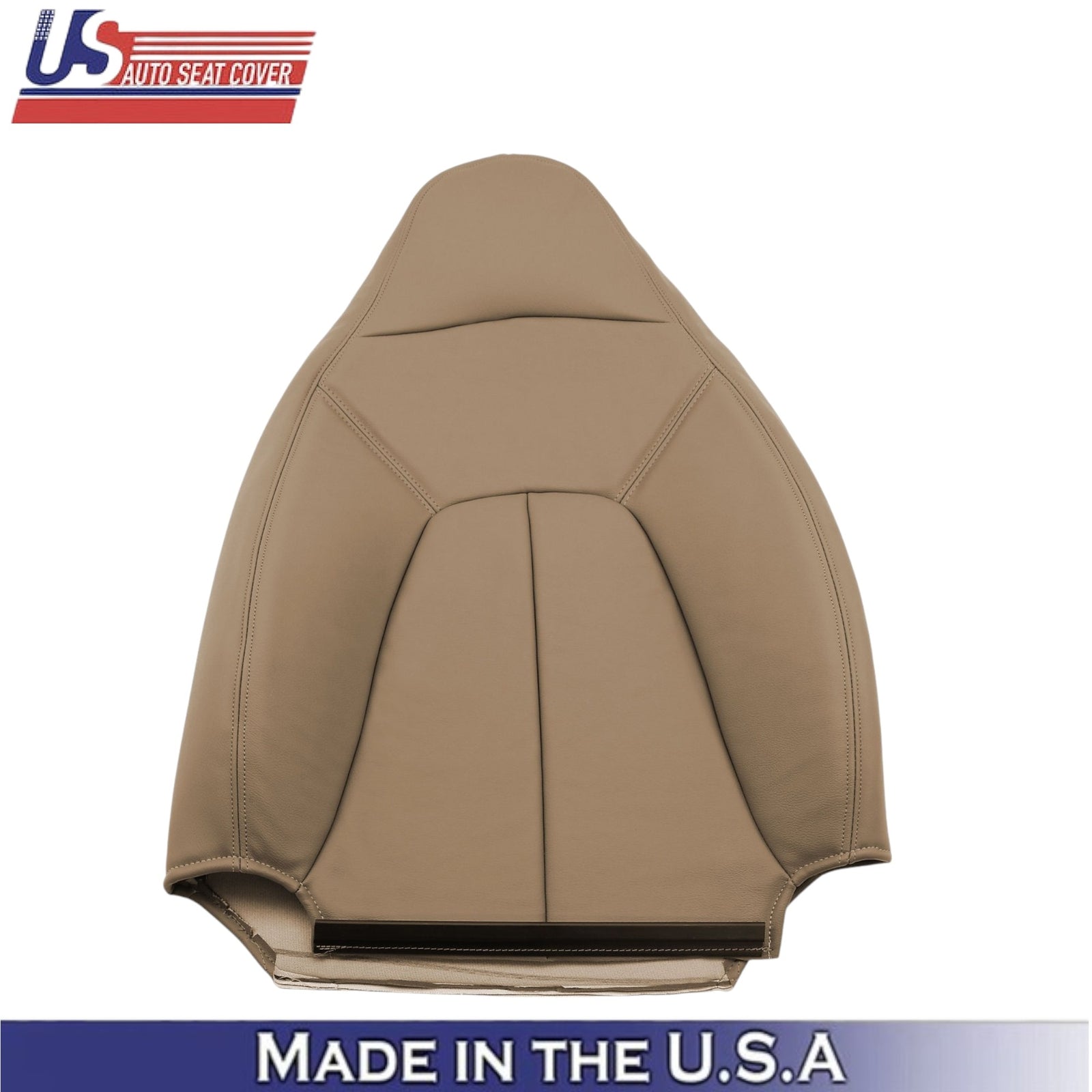 1997-2002 For Ford Expedition XLT Eddie Bauer Leather Front Top Seat Covers Tan