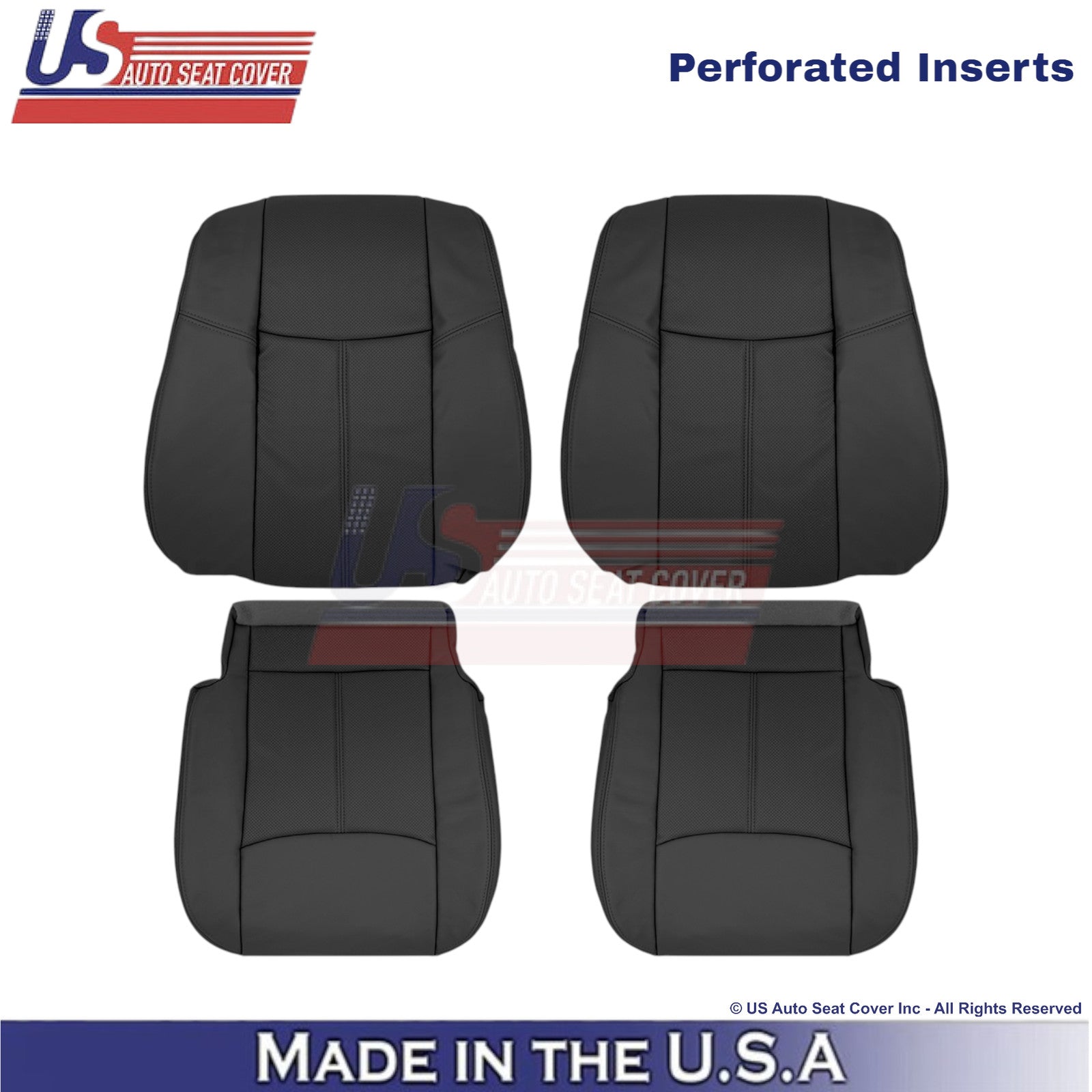 2013-2020 For Nissan Pathfinder Leather Front Replacement Seat Covers Charcoal