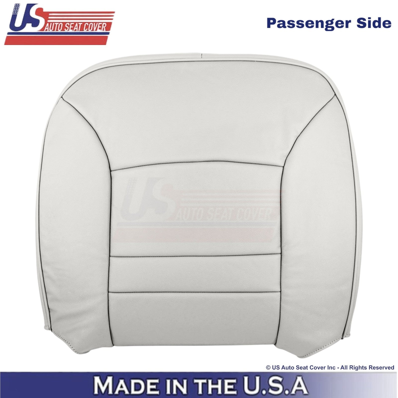 1998-2002 For Ford Crown Victoria Leatherette Passenger Top Seat Cover White