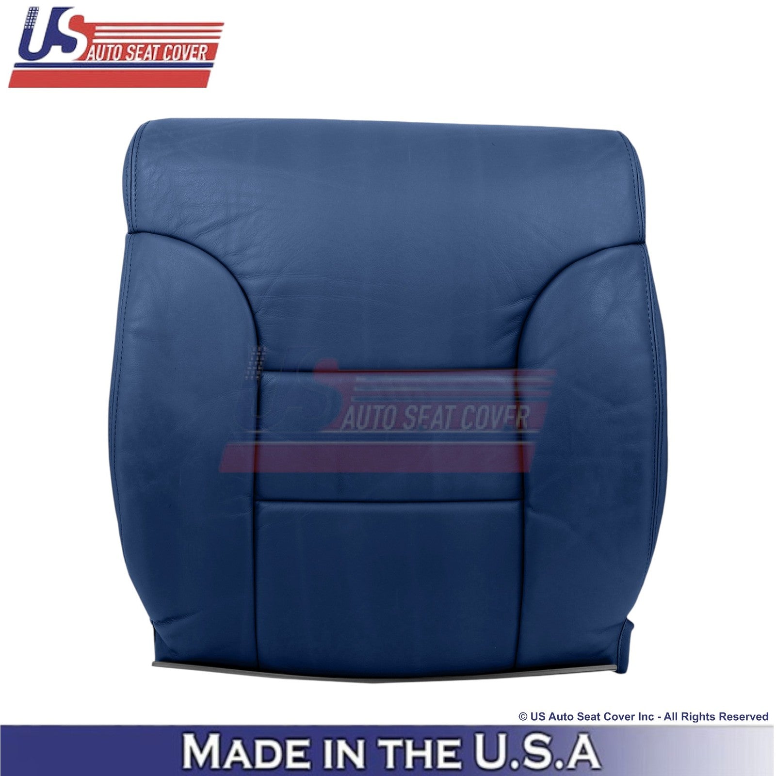 1995-1999 Fits Chevy Suburban Genuine Leather Passenger Side Covers Navy Blue