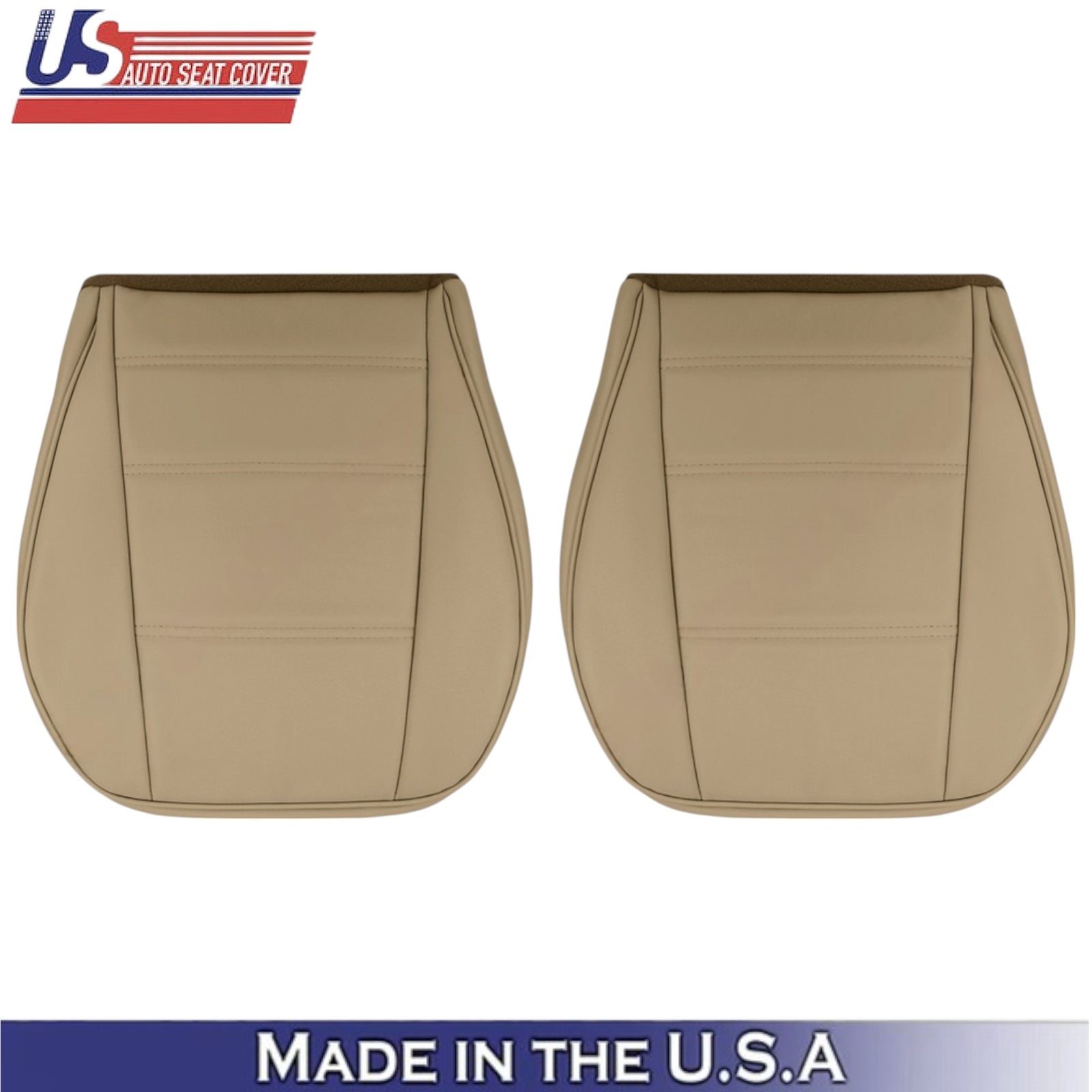 1999-2004 For Ford Mustang V6 Leatherette Front Bottom Covers Medium Parchment
