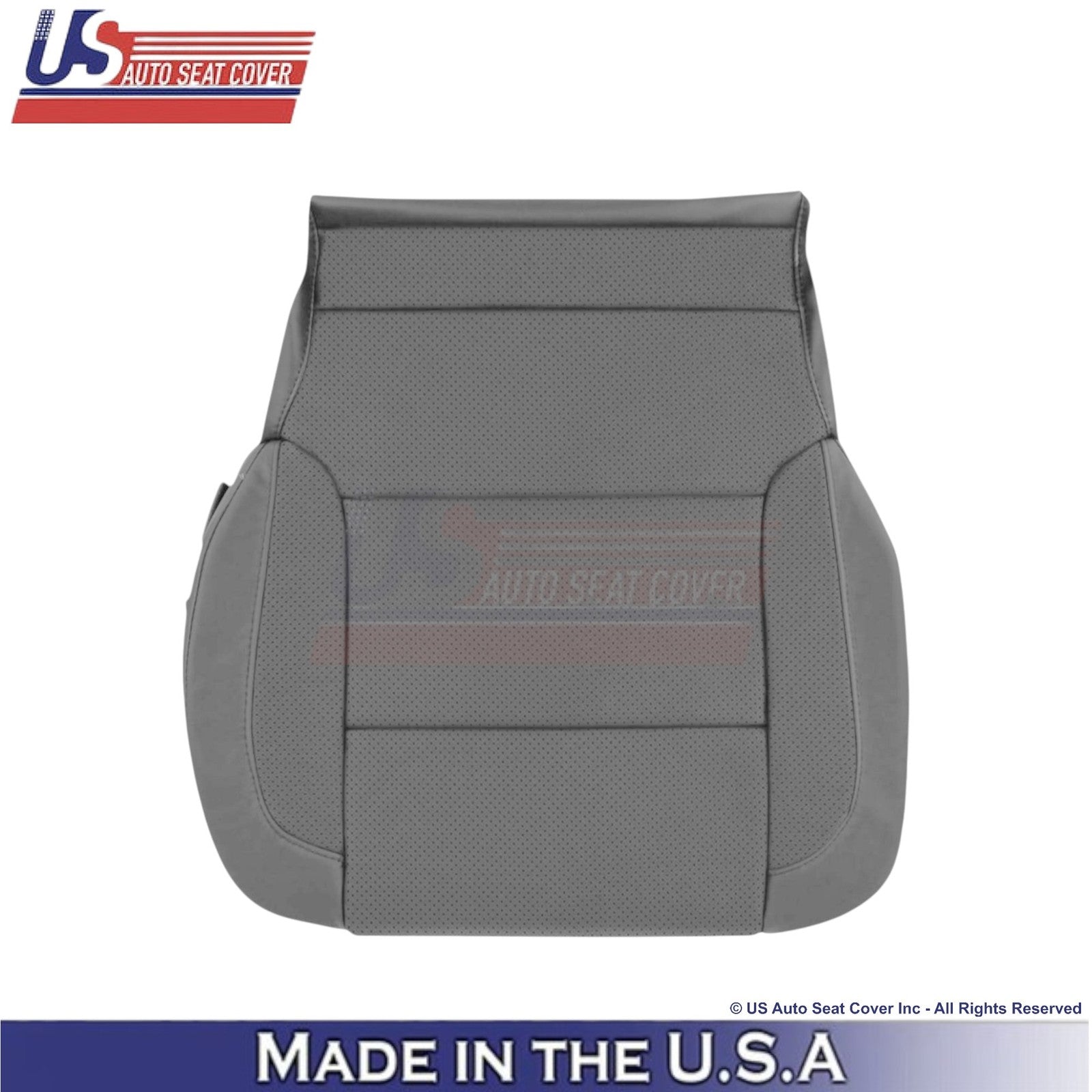 2014-2019 For Chevy Silverado 1500 LT LS Leatherette Perf Front Covers Gray