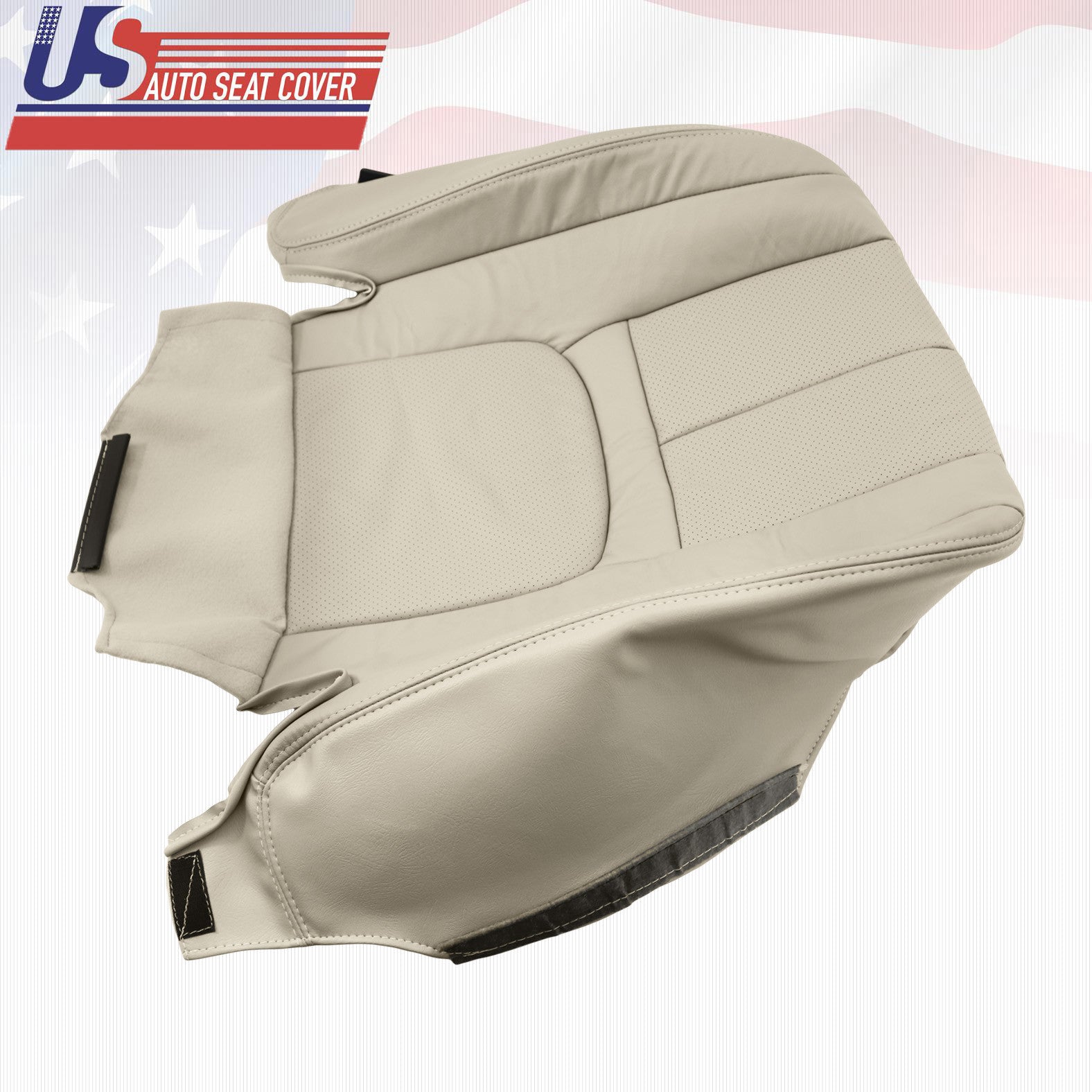1999-2000 Cadillac Escalade PASSENGER Bottom Leather Seat cover Shale Tan Perf.