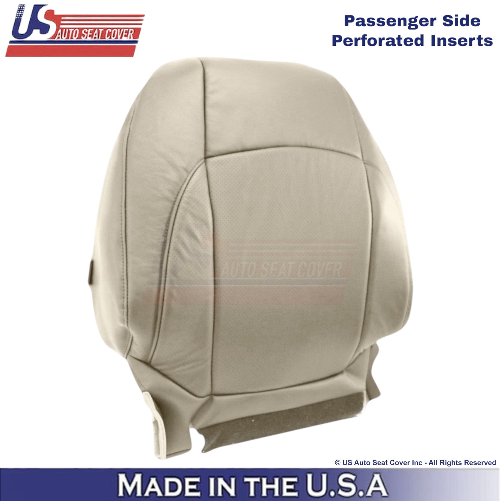 2007-2012 For Lexus ES350 Leatherette Perf. Passenger Top Cover Parchment Tan