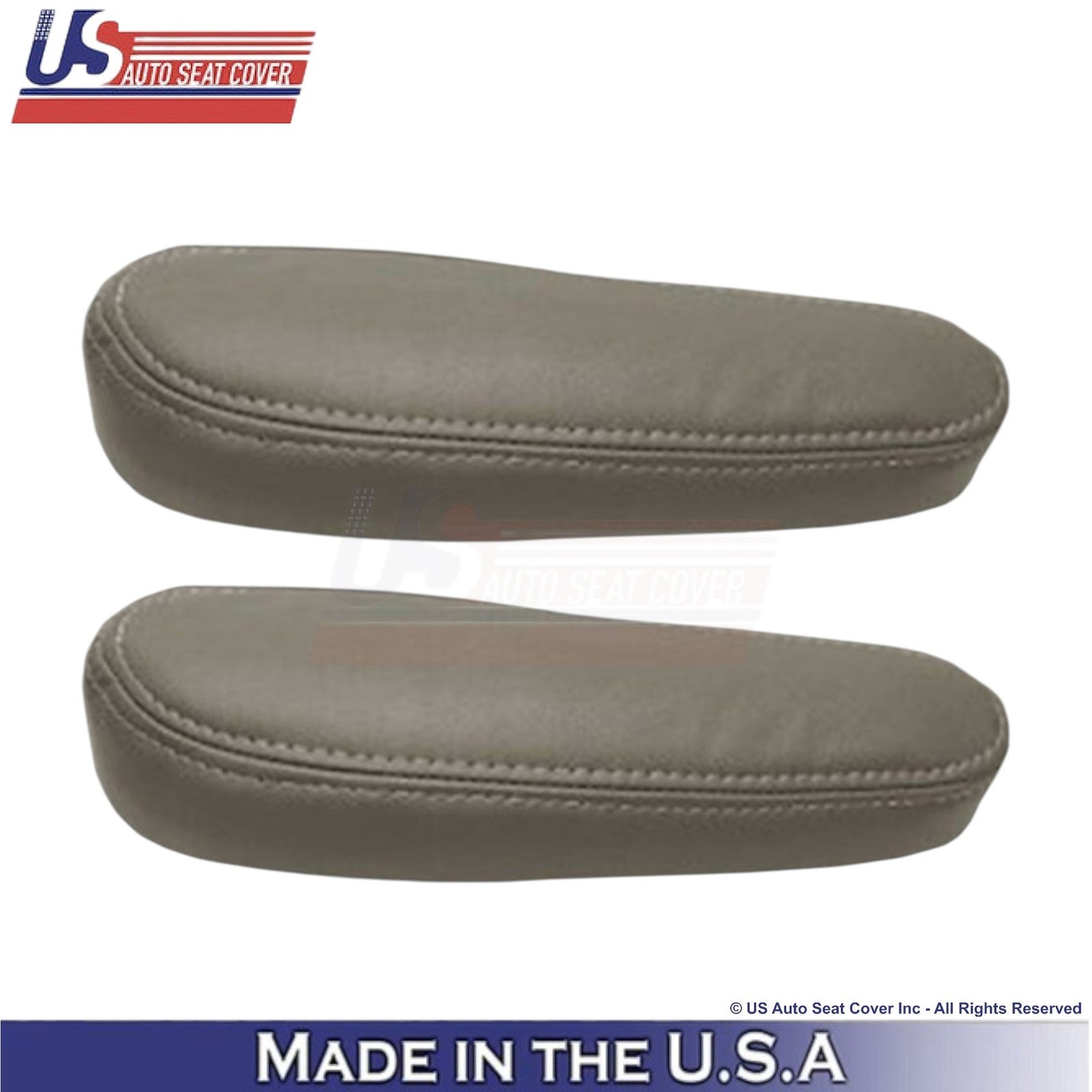 2003-2007 Hummer H2 Leatherette Front Armrest Replacement Covers  Wheat Gray