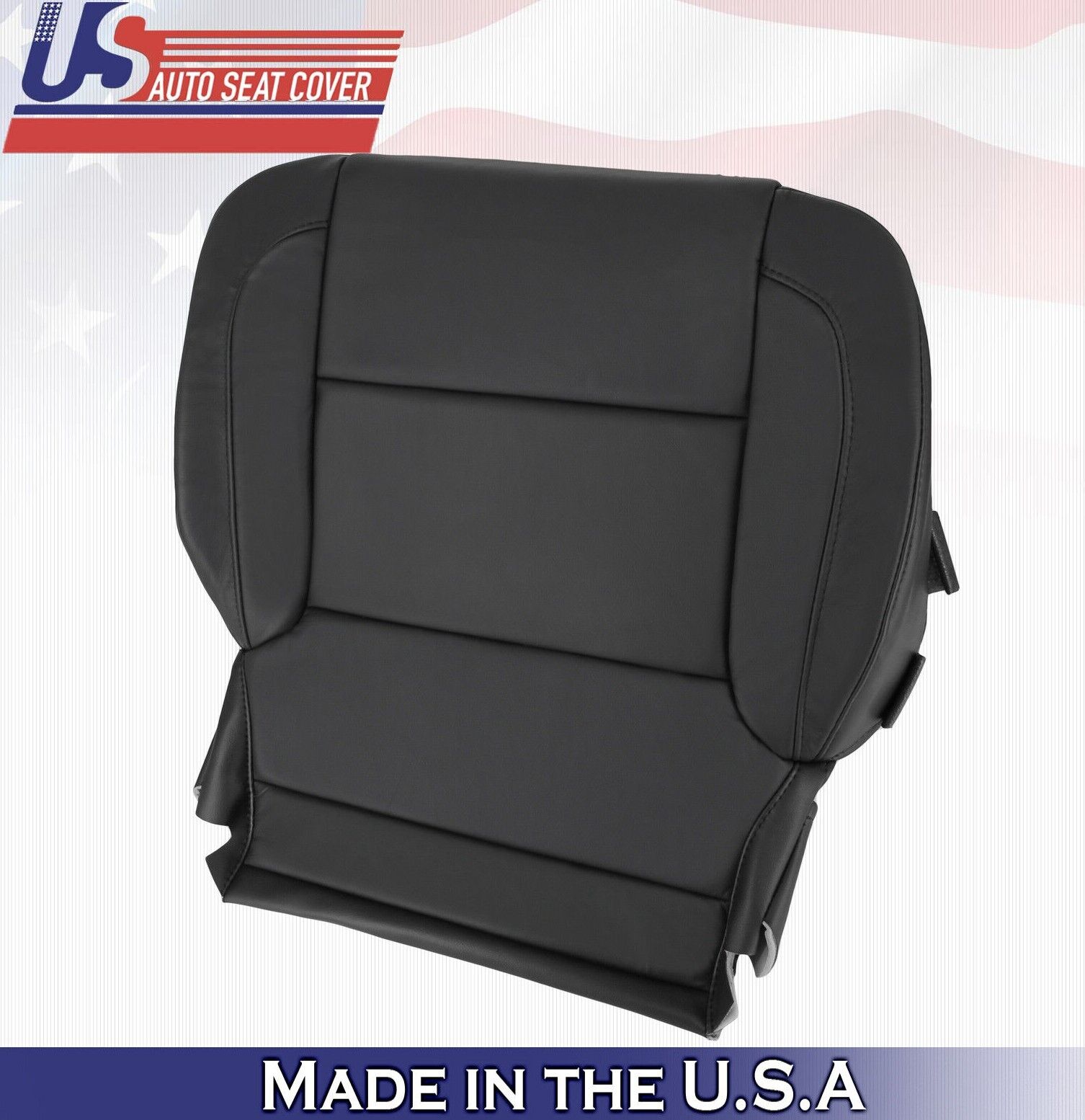 2017 to 2019 For Chevy Silverado 2500 3500 Driver Bottom Leather Seat Cover BLK