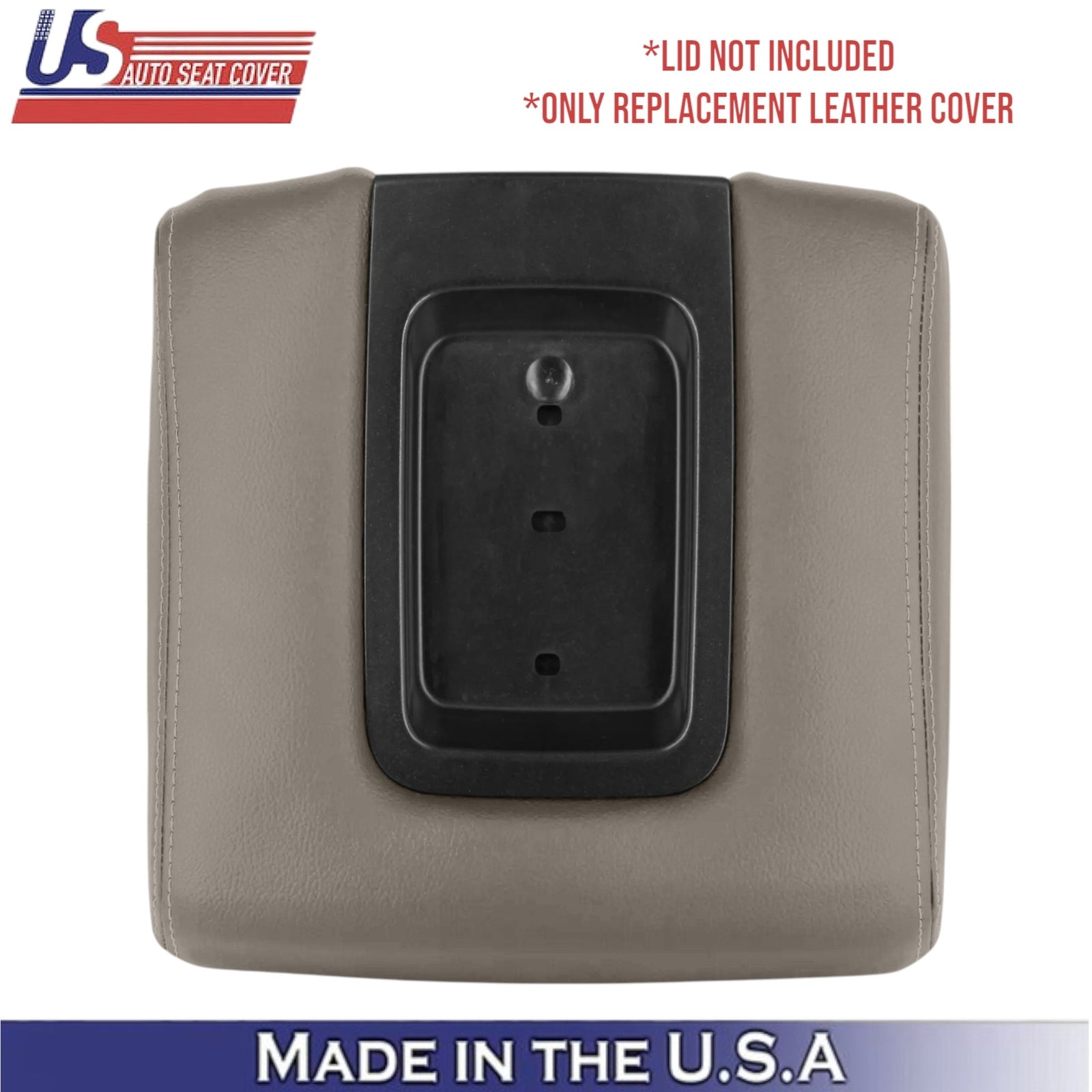 2014-2019 For Chevrolet Silverado Leather Center Console Lid Cover Dune (Tan)