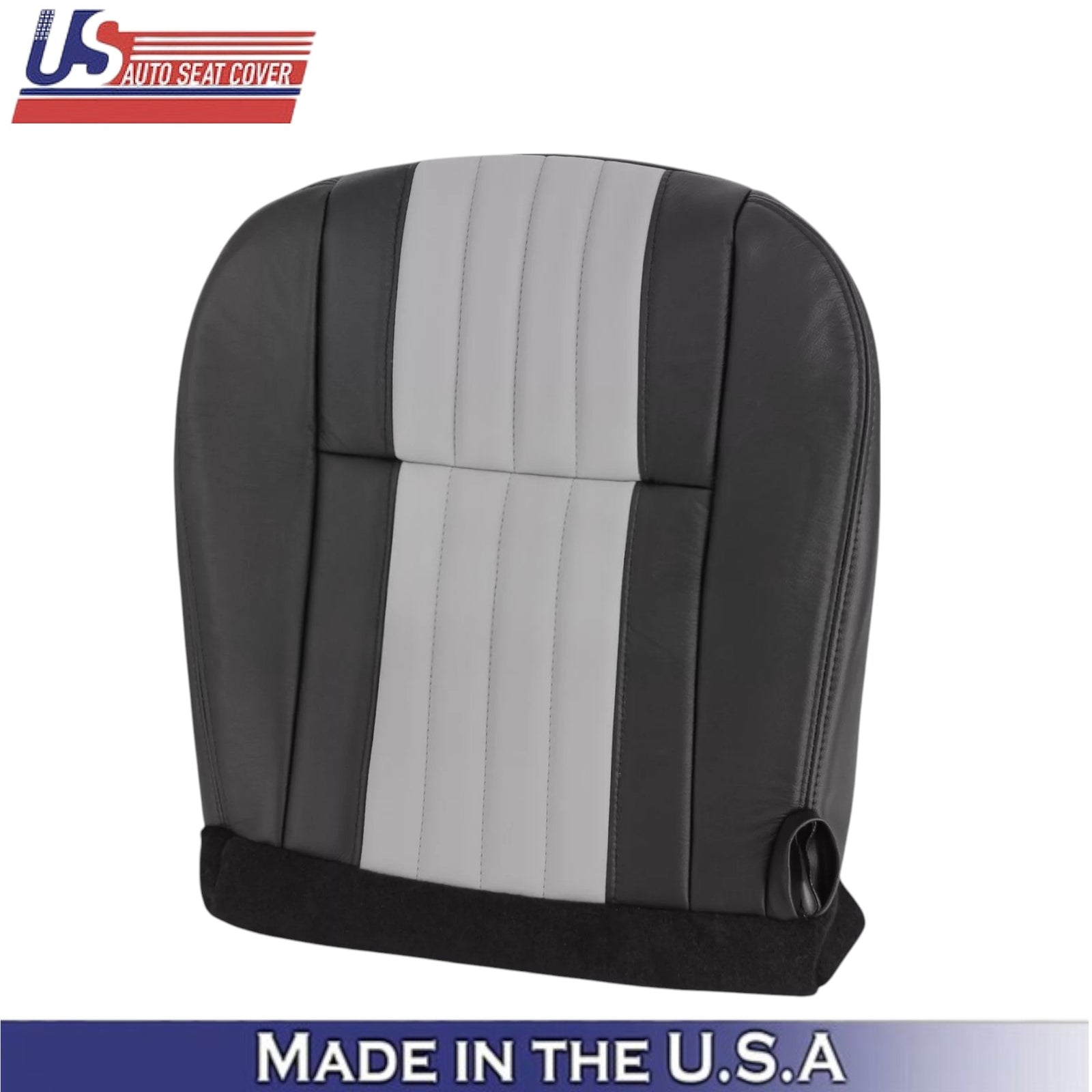 2003 For Ford F150 Harley Davidson Leatherette Front Bottom Covers Black/Gray