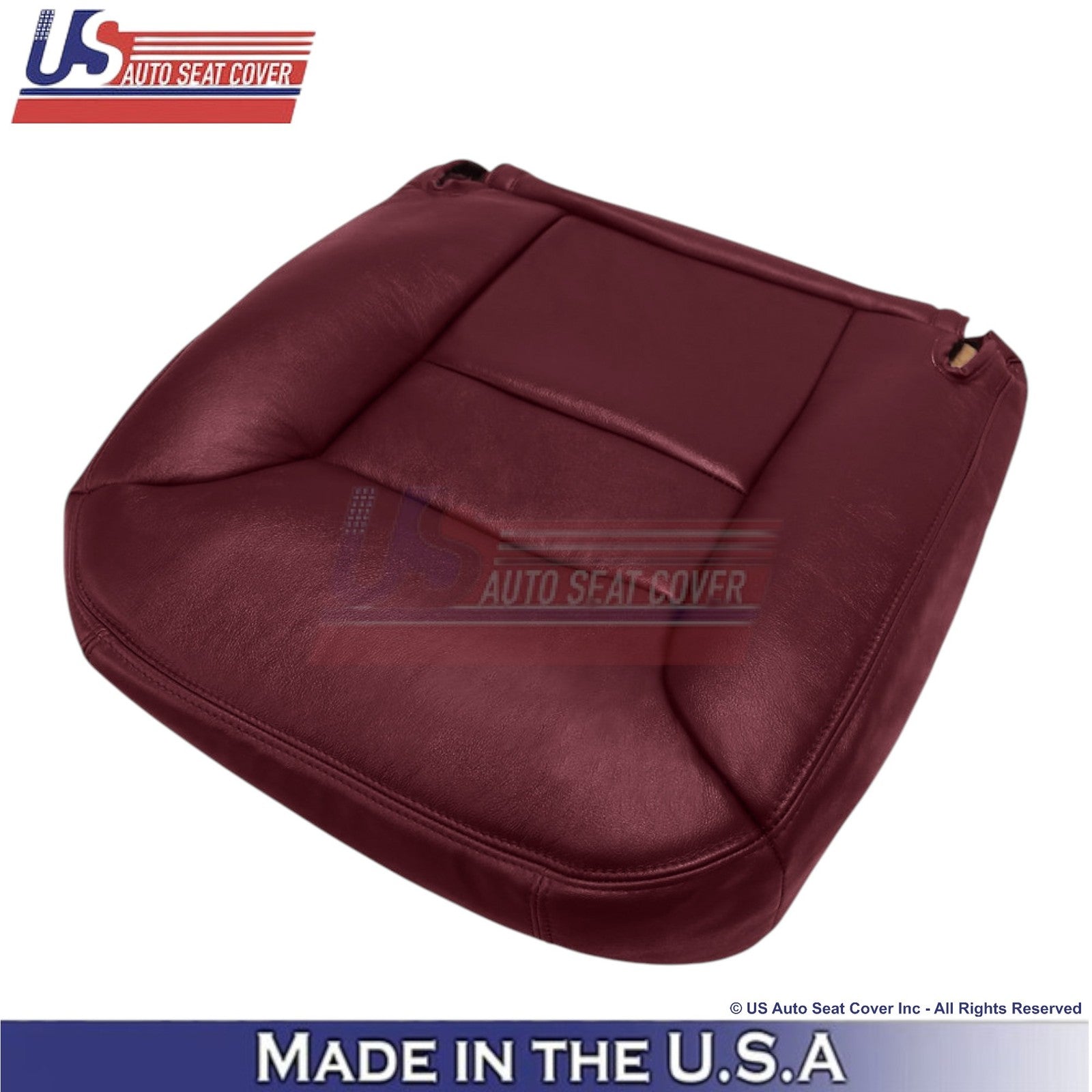 1995-1999 For Chevy Tahoe Suburban Leatherette Driver Bottom Seat Cover Ruby Red