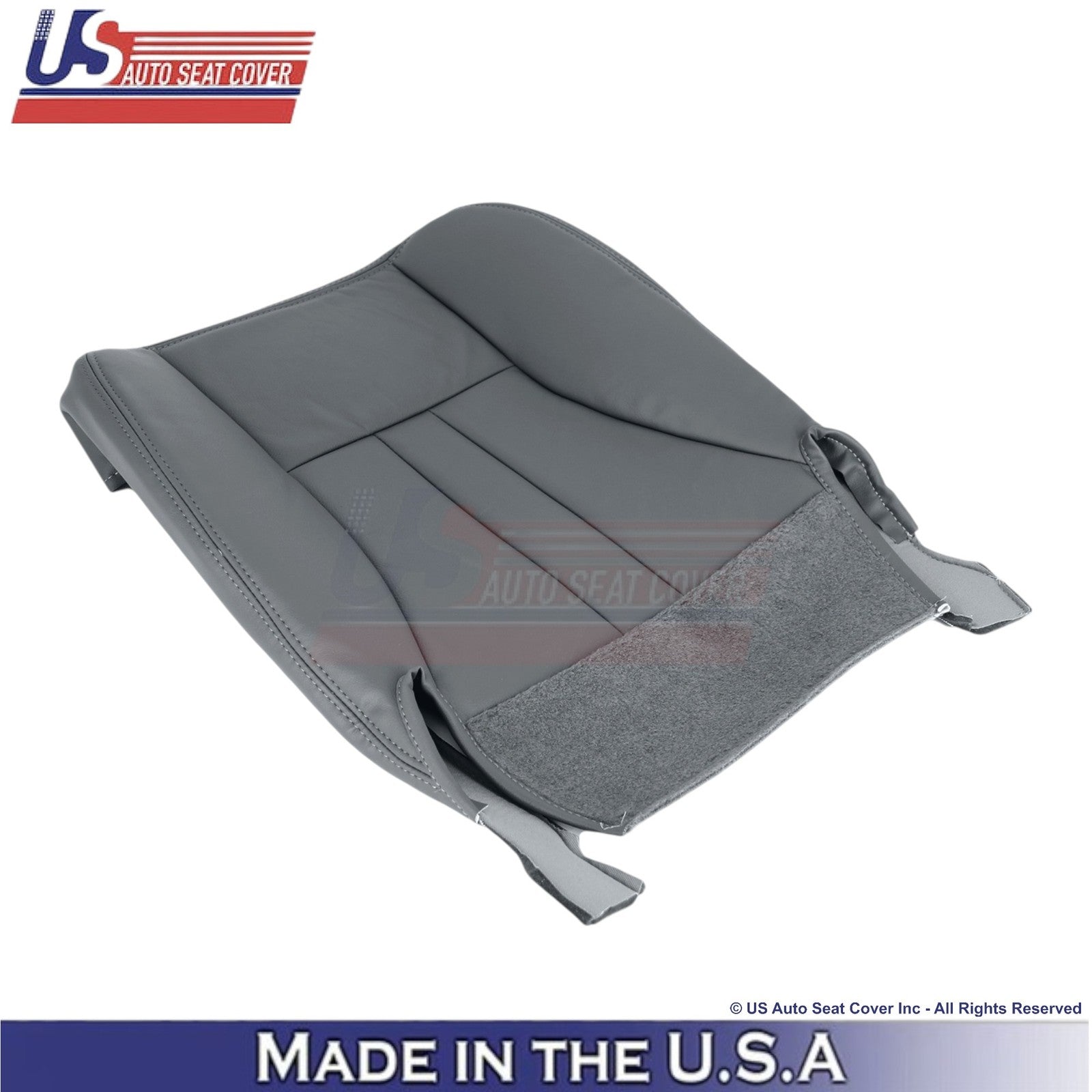 2004-2007 For Chrysler Town & Country Leatherette Front Top Seat Covers Med Gray