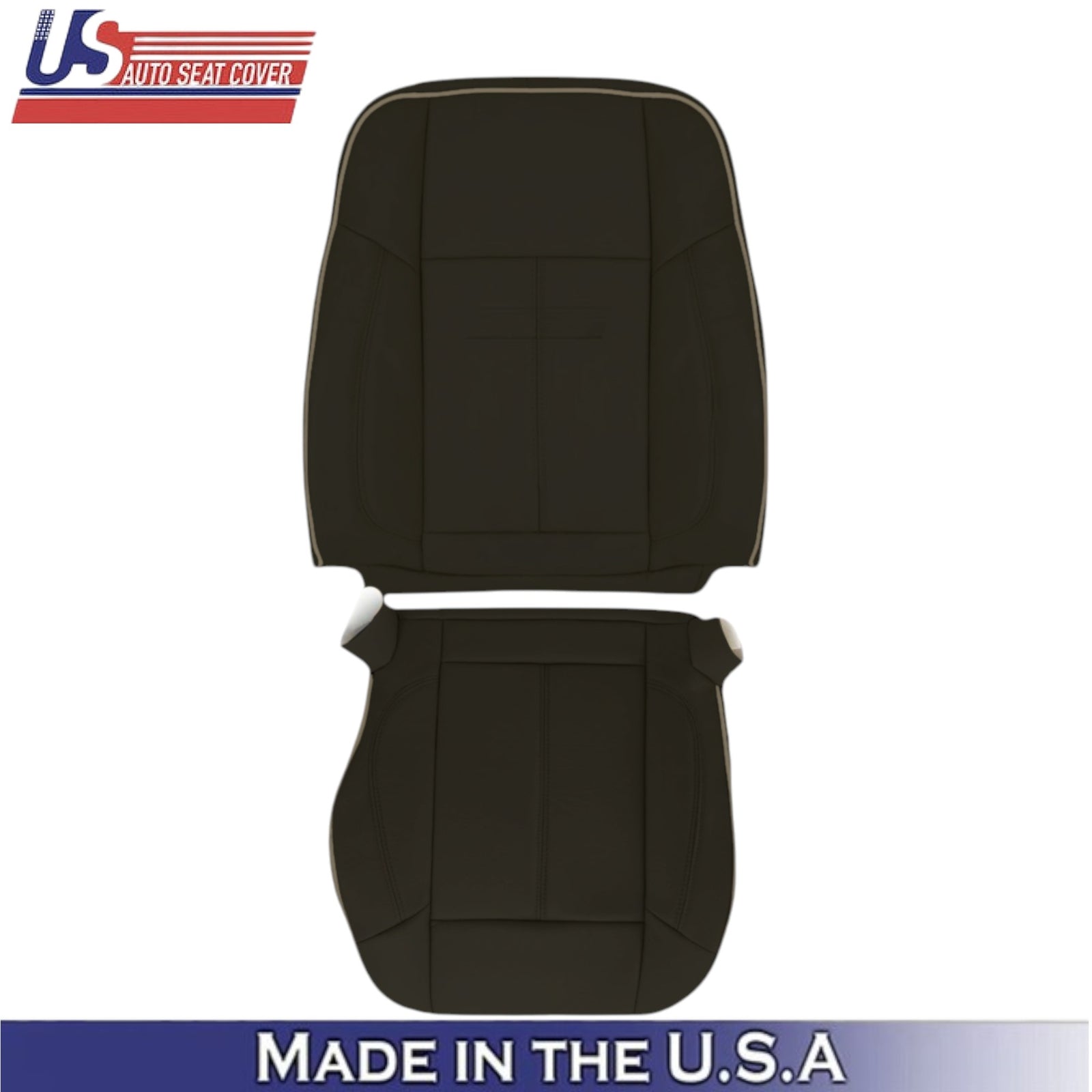 2006-2010 For Hummer H3 Leatherette Passenger Top & Bottom Seat Covers Ebony