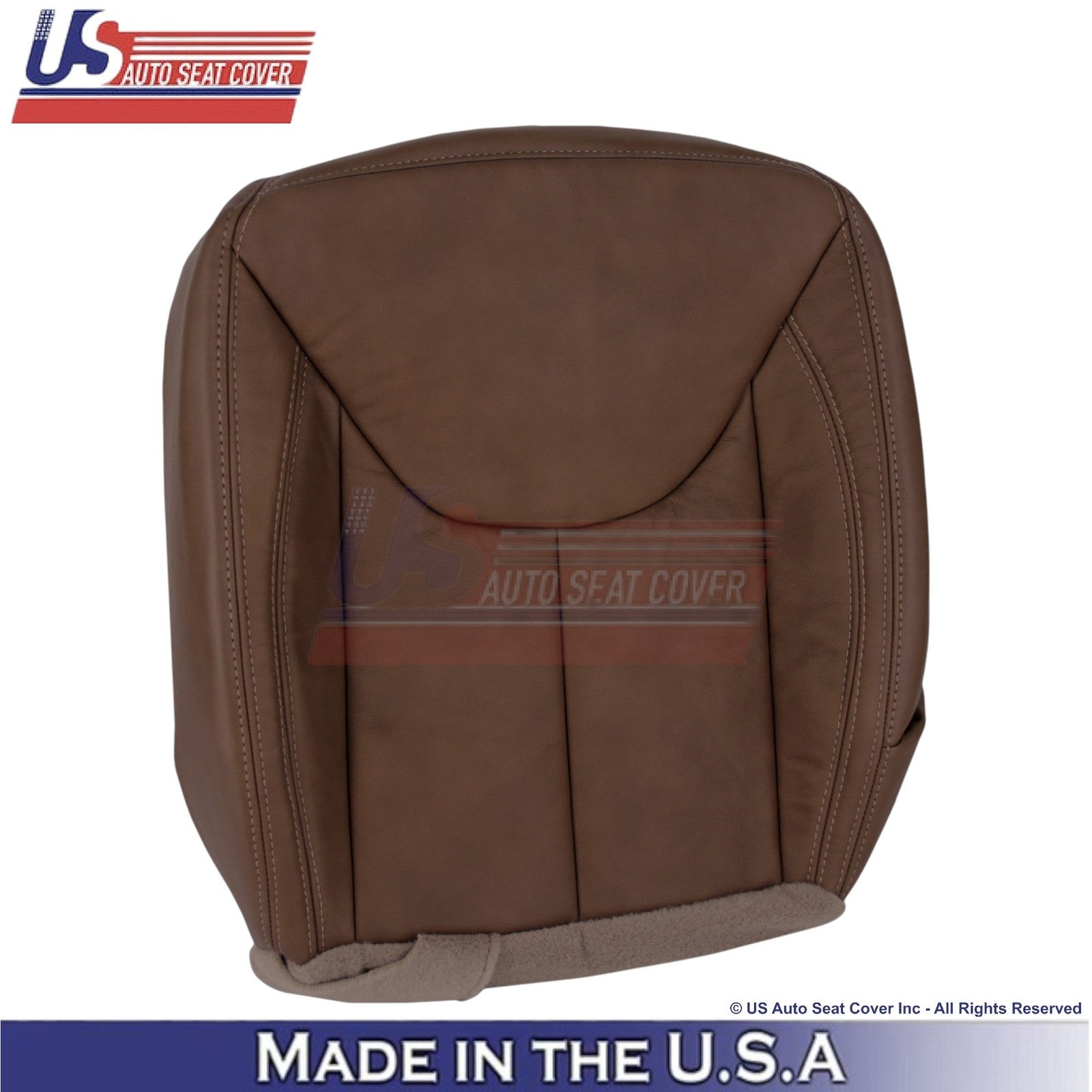 2013-2017 Fits Jeep Wrangler Genuine Leather Passenger Bottom Cover Dark Saddle