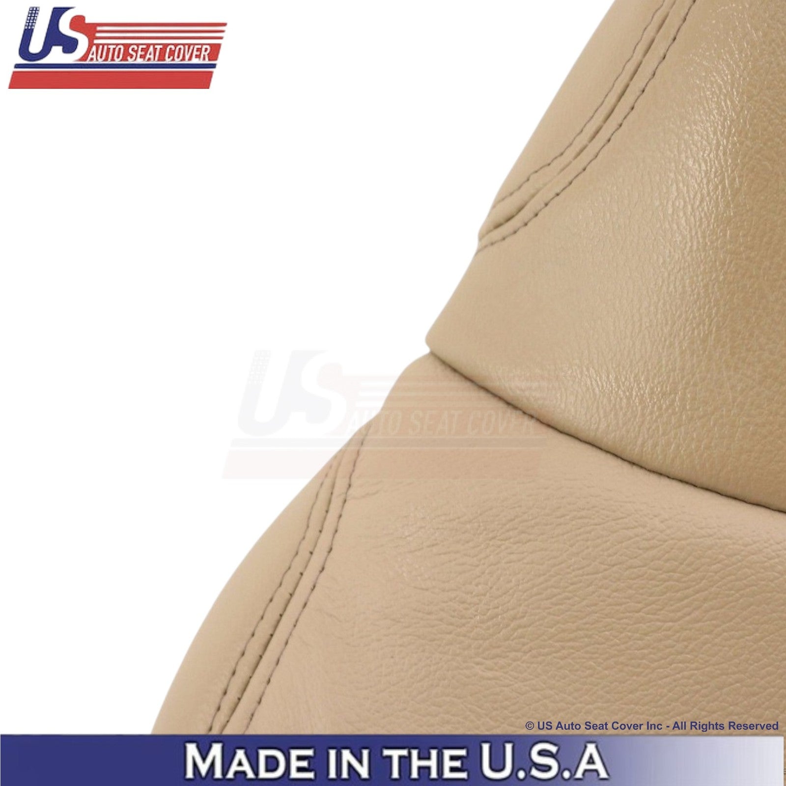 1998-2000 For Ford F250 Lariat Super Duty Leatherette Driver Covers Prairie Tan
