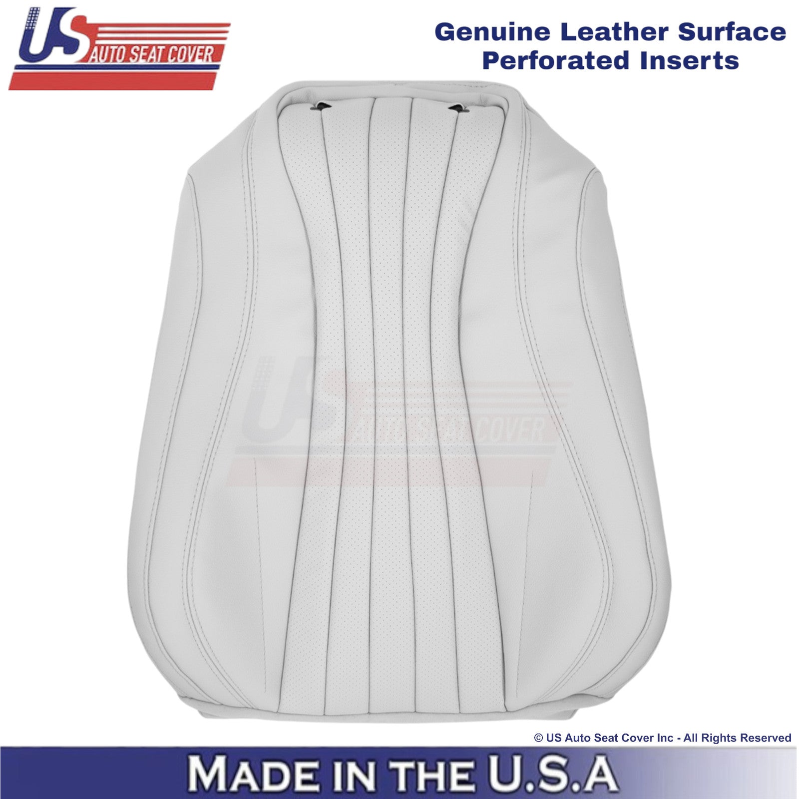 2019-2023 Fits Mercedes Benz E-Class Genuine Leather Driver Top Seat Cover White
