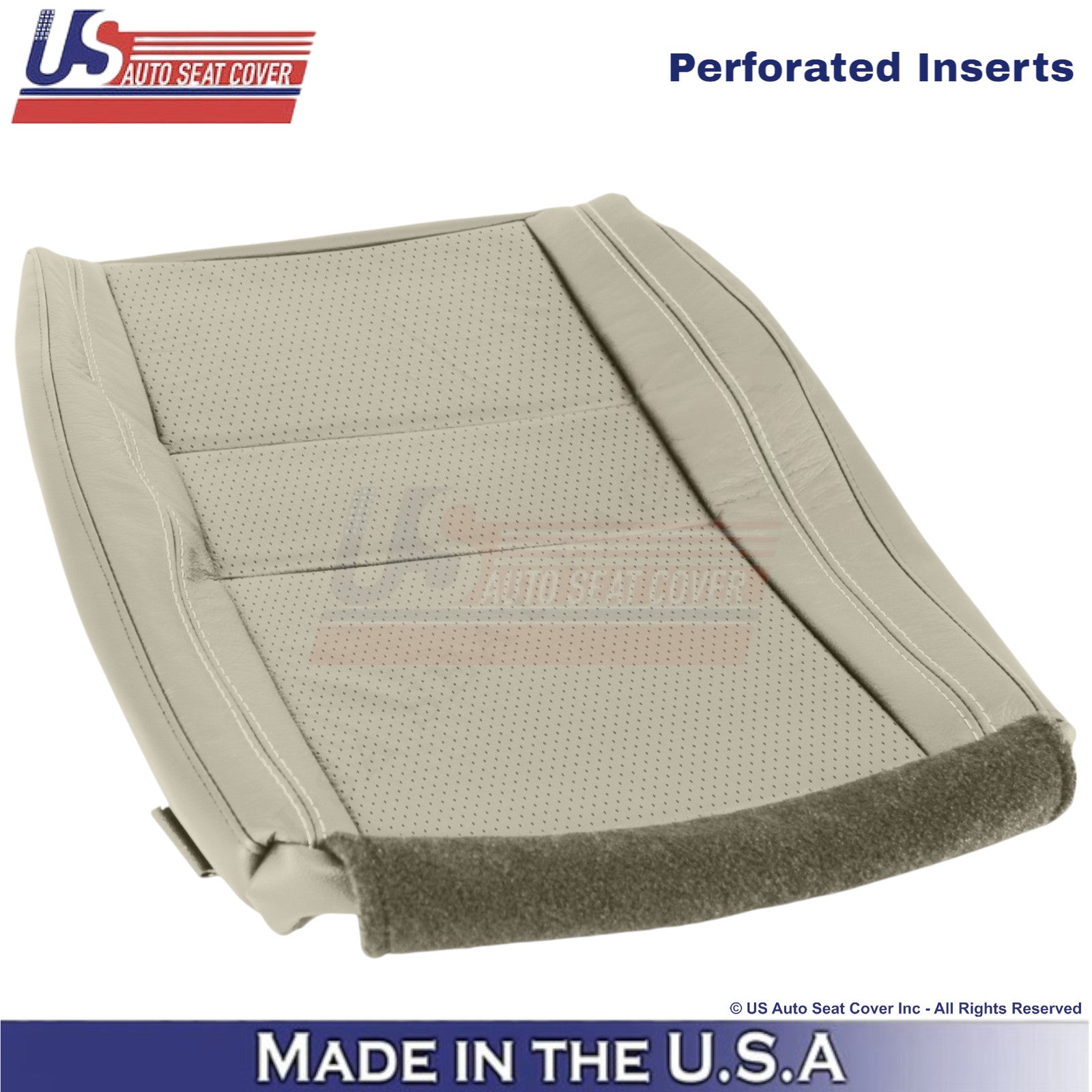 2011-2022 For Dodge Durango Leather Perf. Passenger Bottom Cover Lt. Frost Beige