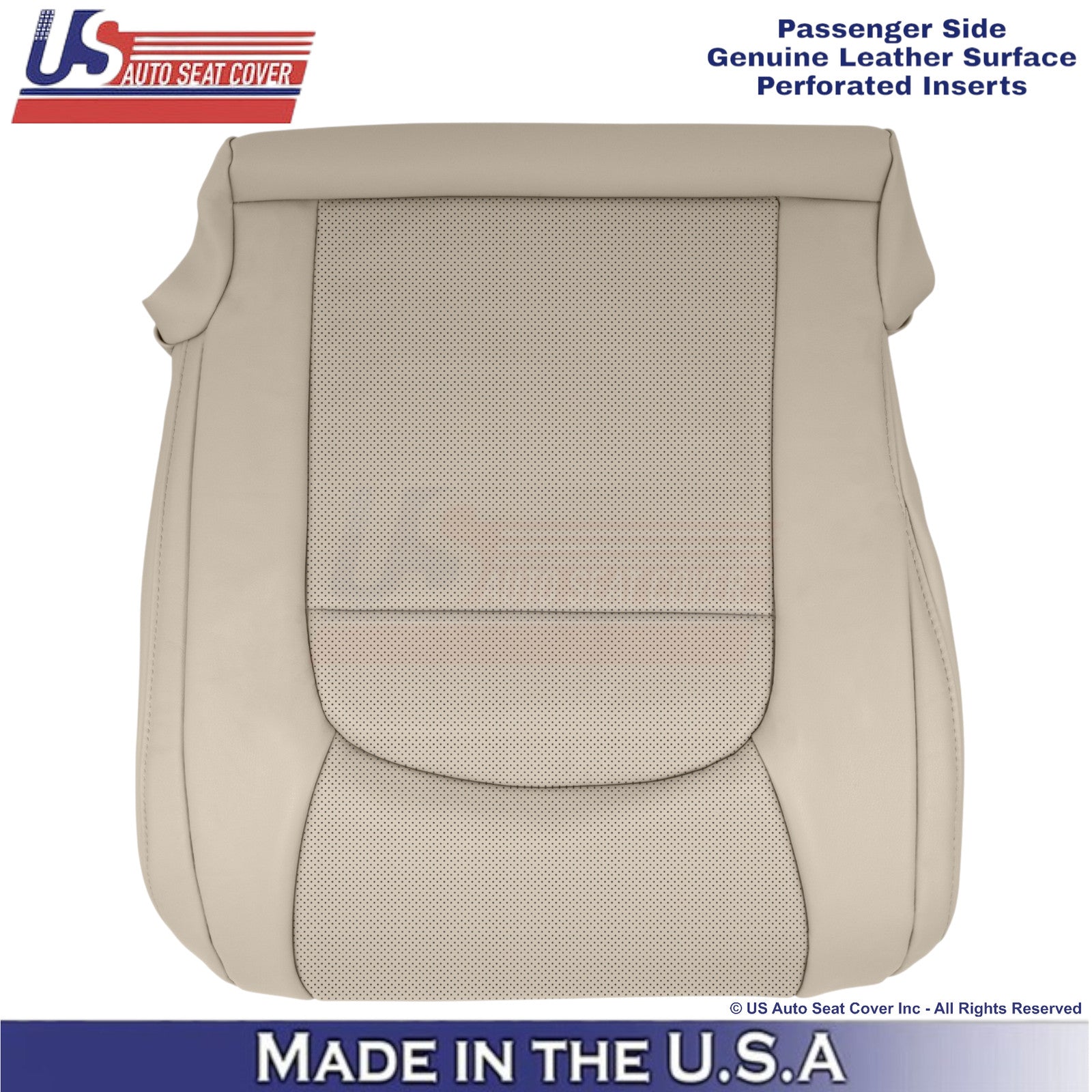 08-21 For Toyota Land Cruiser Genuine Leather Perf. Passenger Bottom Cover Tan
