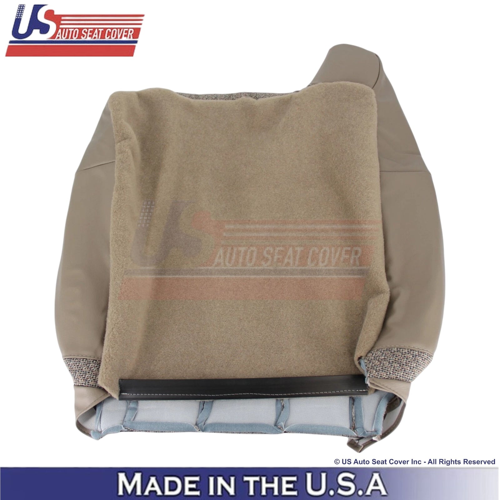 1999-2002 For Chevy Silverado WT Cloth Front Top Seat Covers Med. Neutral Tan