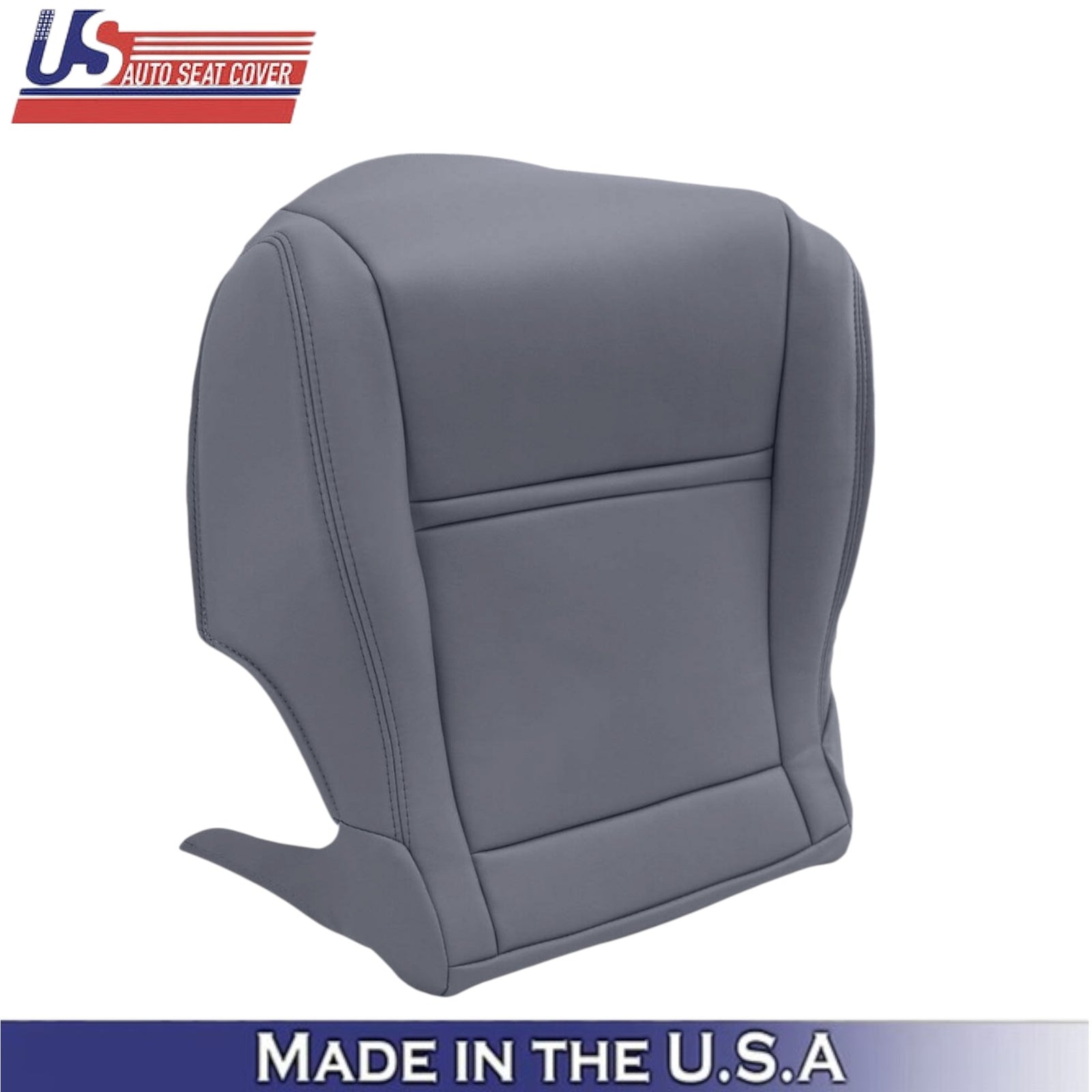 1990-1997 For Toyota Land Cruiser Leather Driver Bottom Seat Cover Bluish Gray