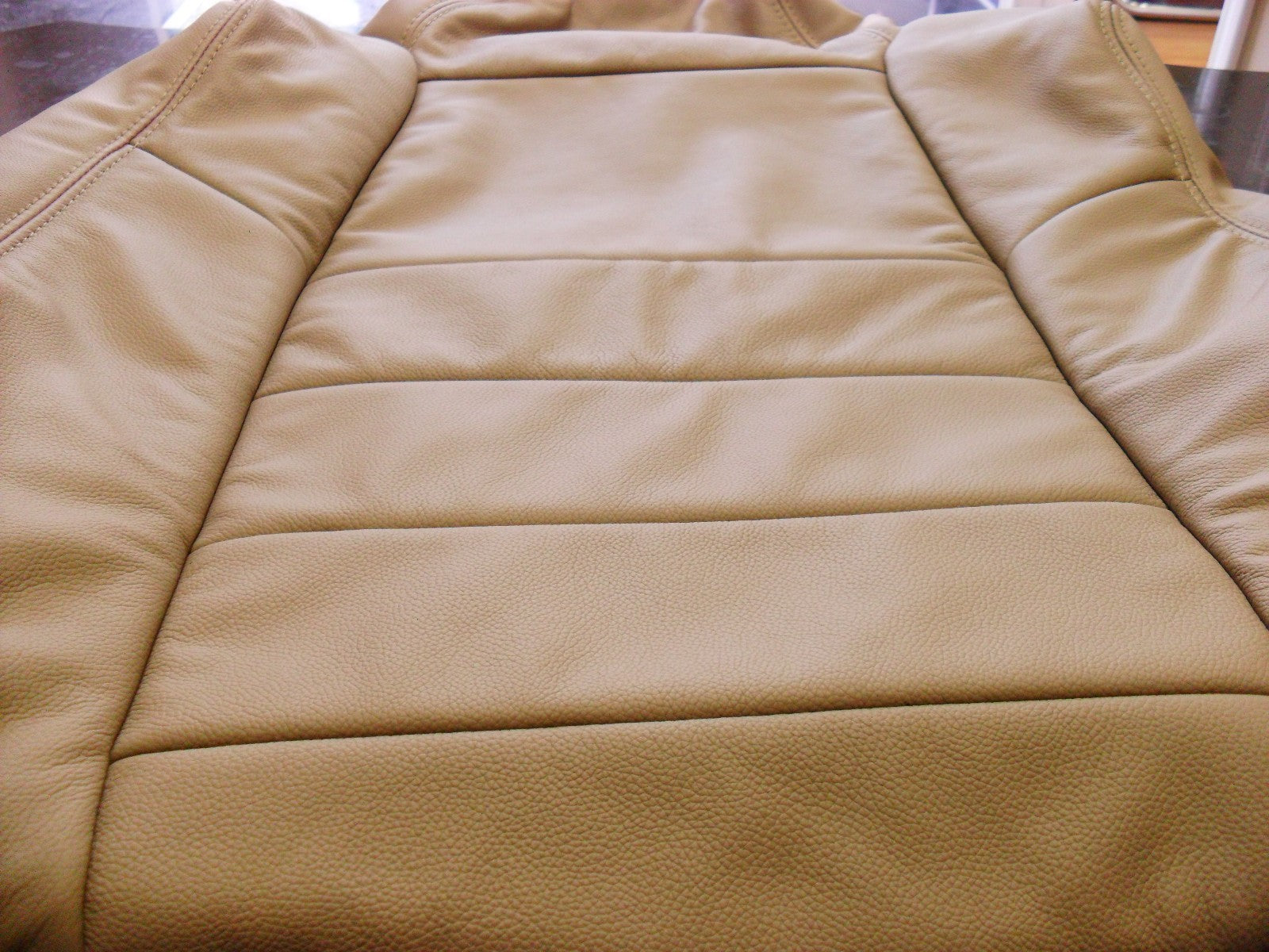2002 - 07 Ford F250 F350 Lariat Right Front Top Lean Back Leather Seat Cover Tan