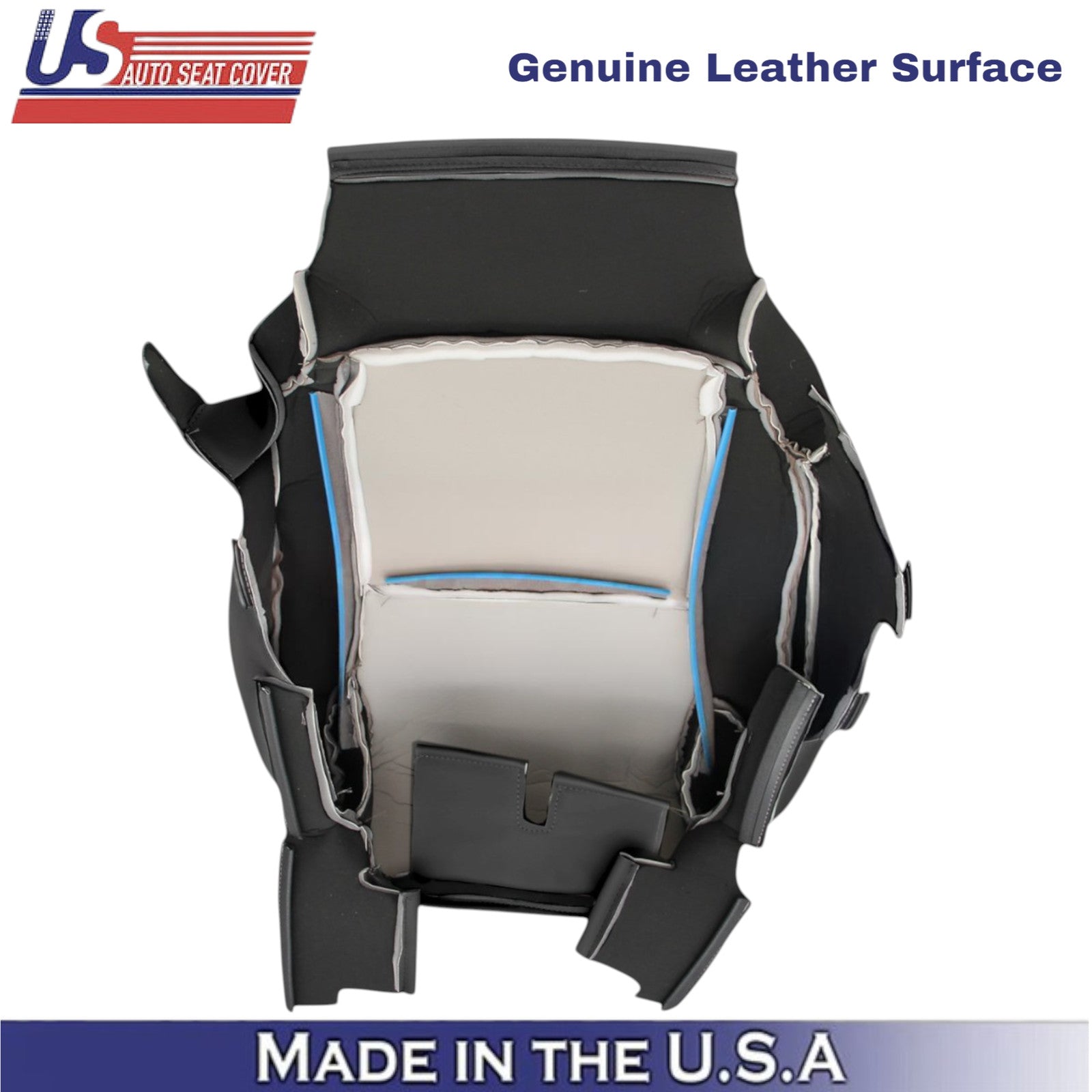 2007-2013 For Toyota Tundra Genuine Leather front Replacement Seat Covers Black